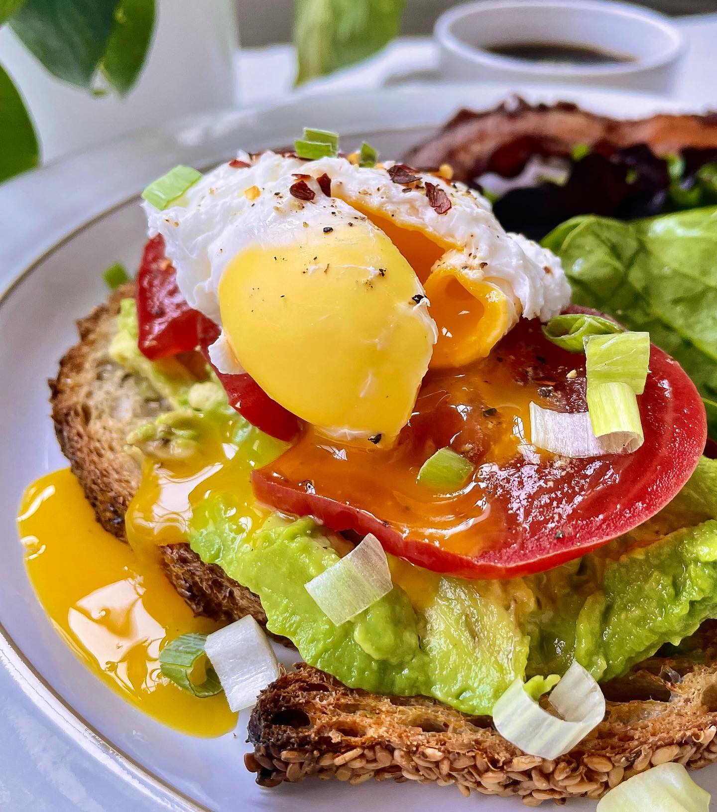 Avocado Toast with Poached Egg Breakfast