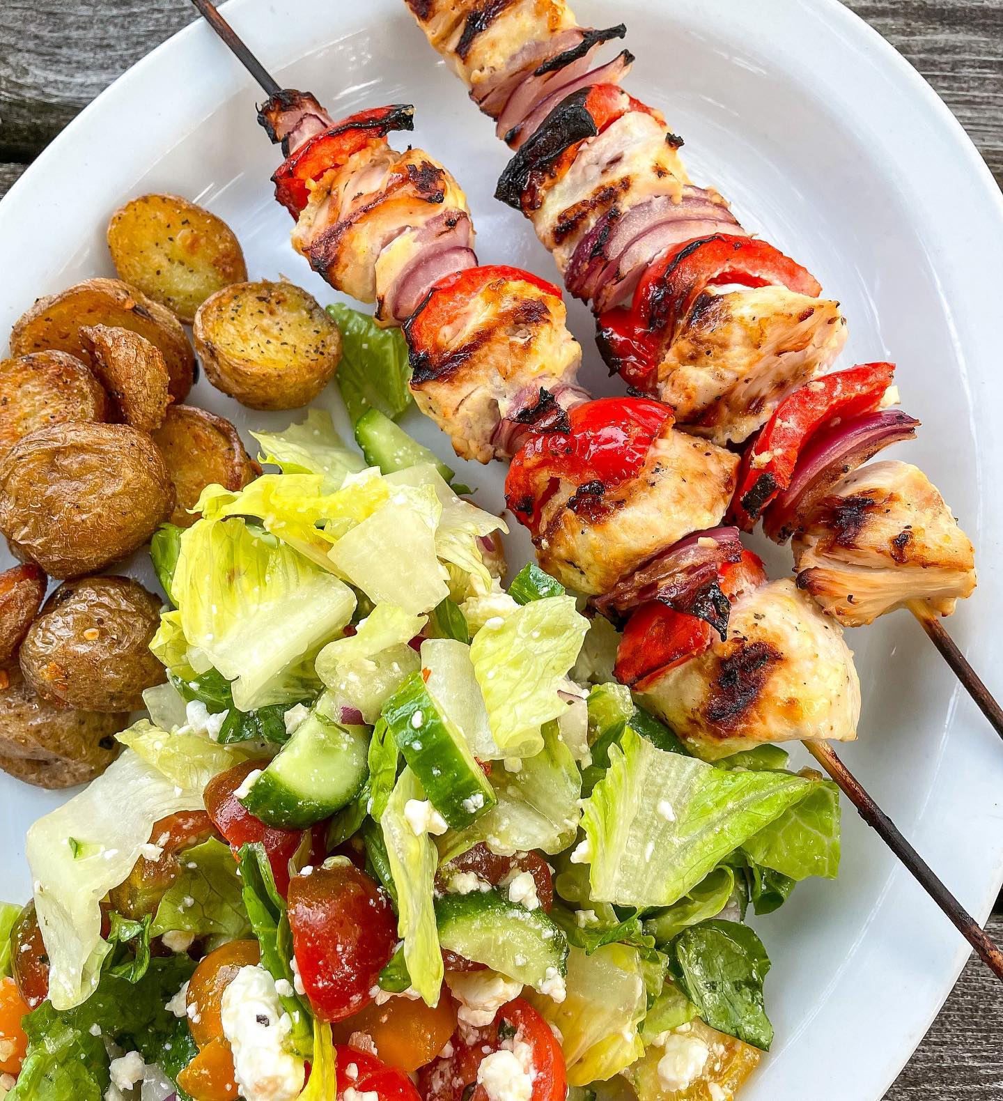 Marinated Greek Chicken Skewers