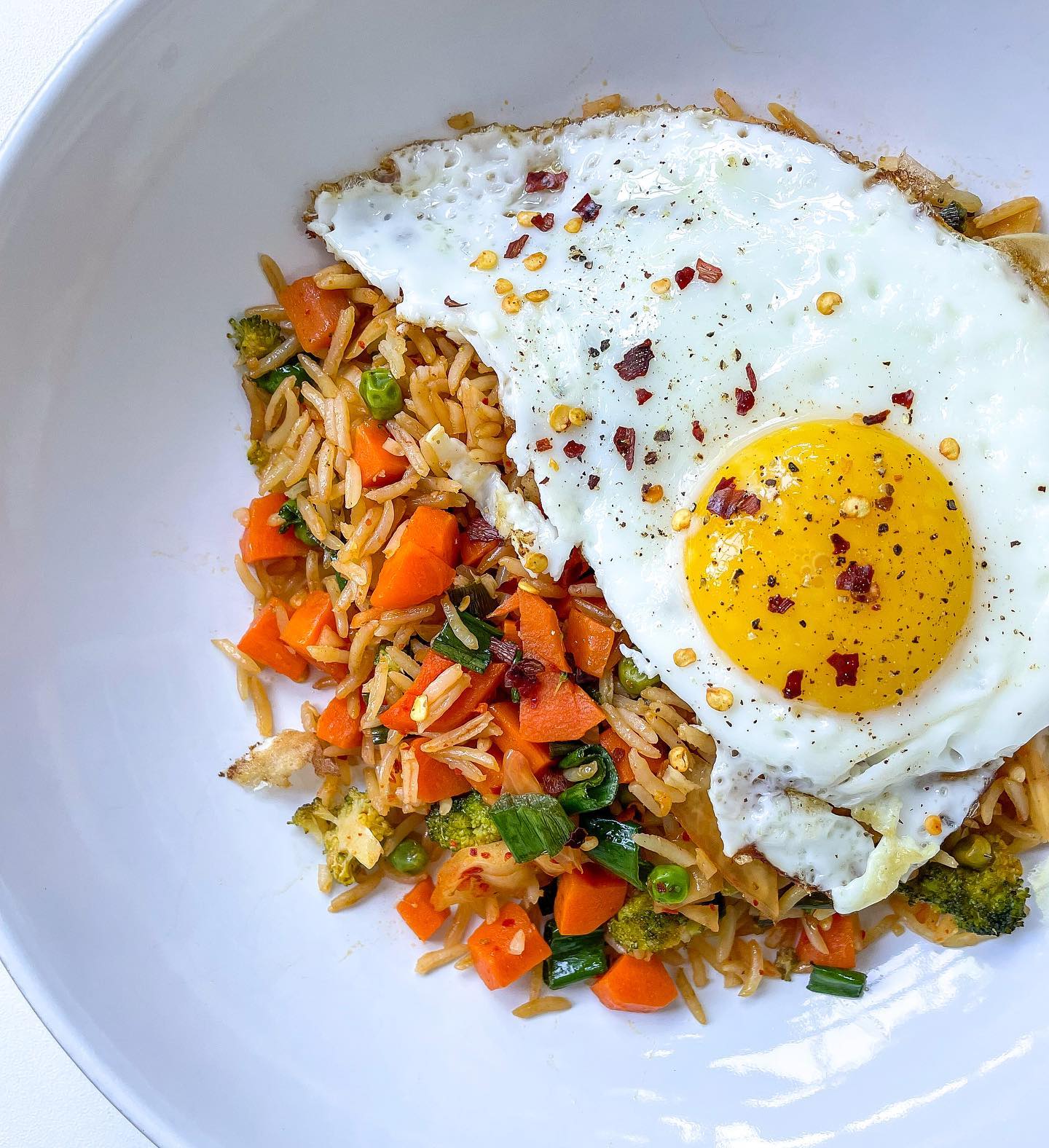 Quick Kimchi Fried Rice Bowl
