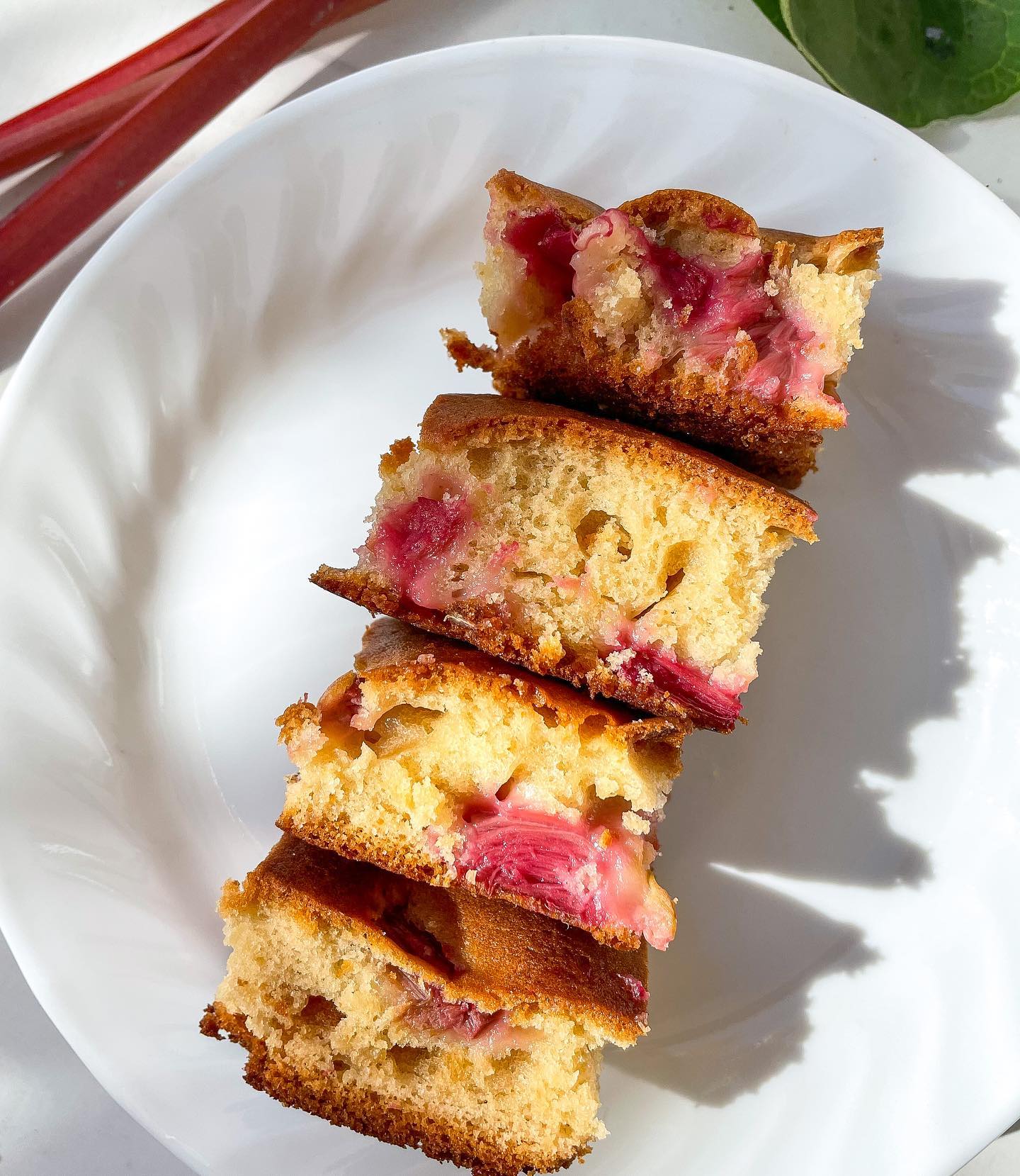 Rhubarb Sheet Pan Cake