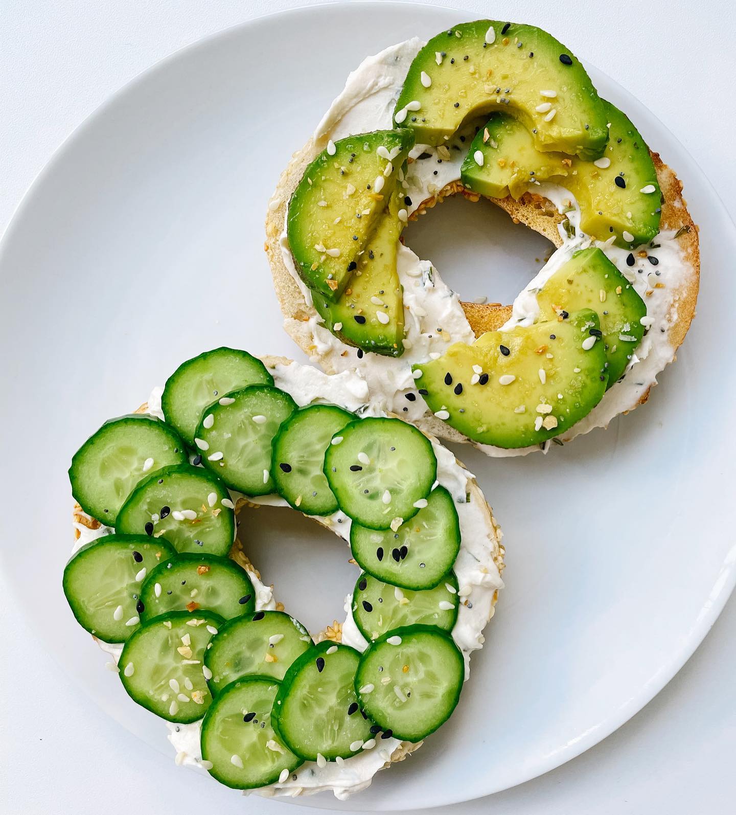 Summer Veggie Bagel Toast