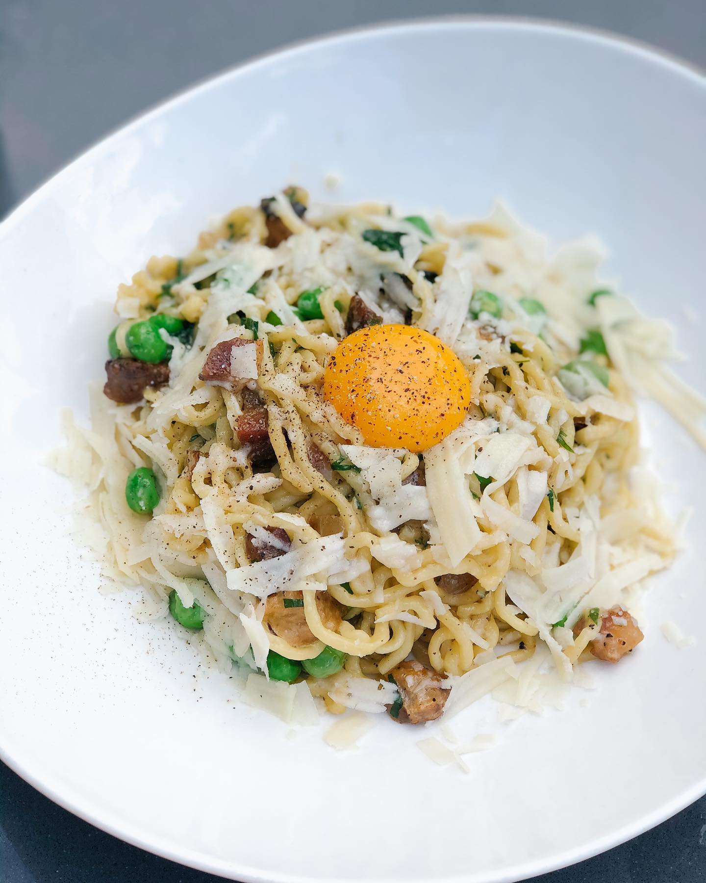 Authentic Italian Carbonara Pasta Dish