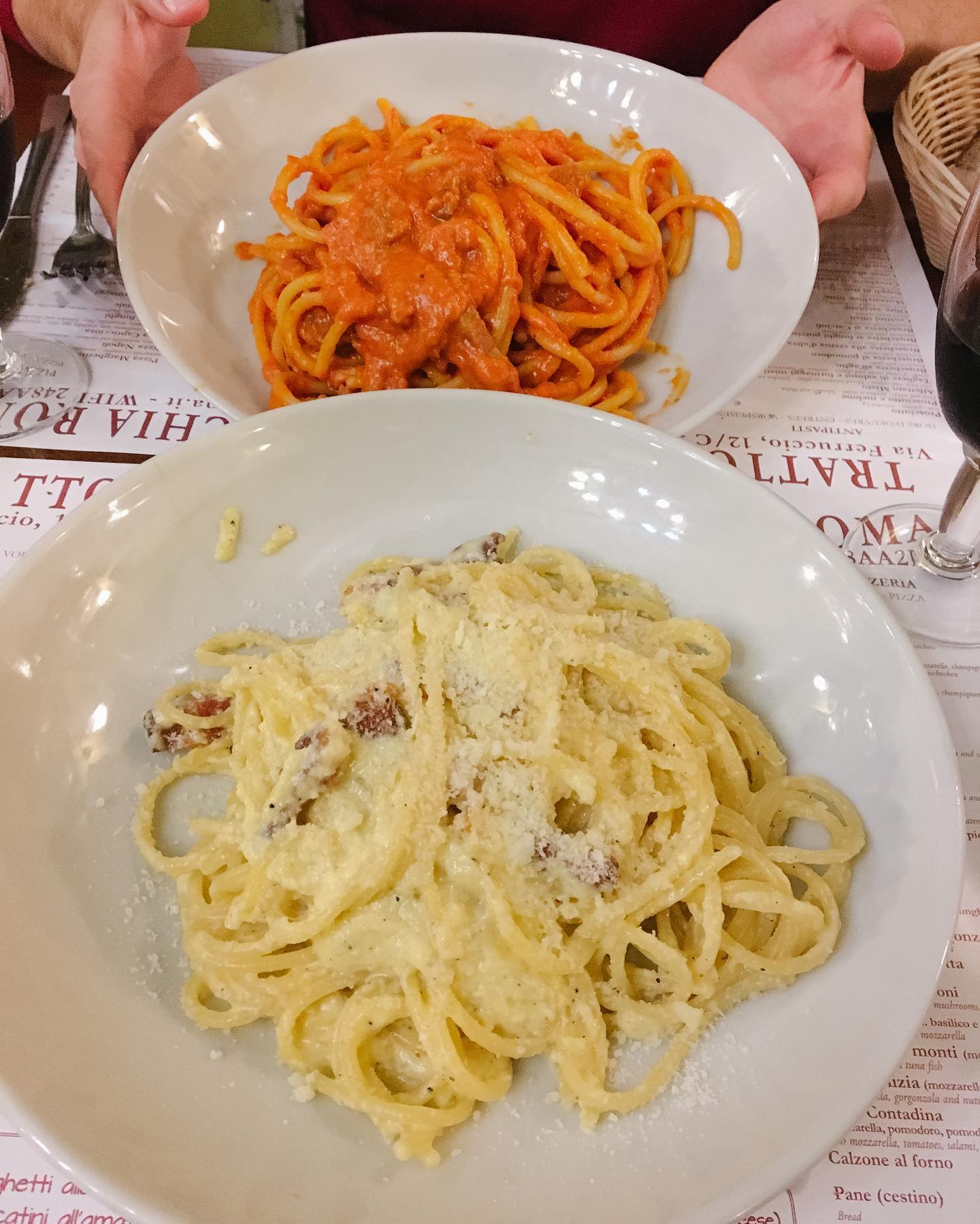 Authentic Italian Carbonara Pasta Dish
