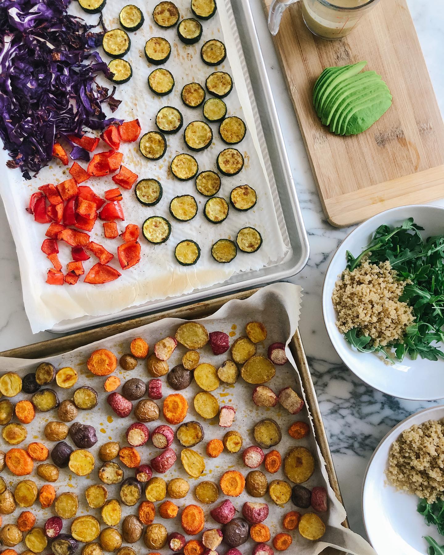 Roasted Veggie Bowl with Tahini Dressing