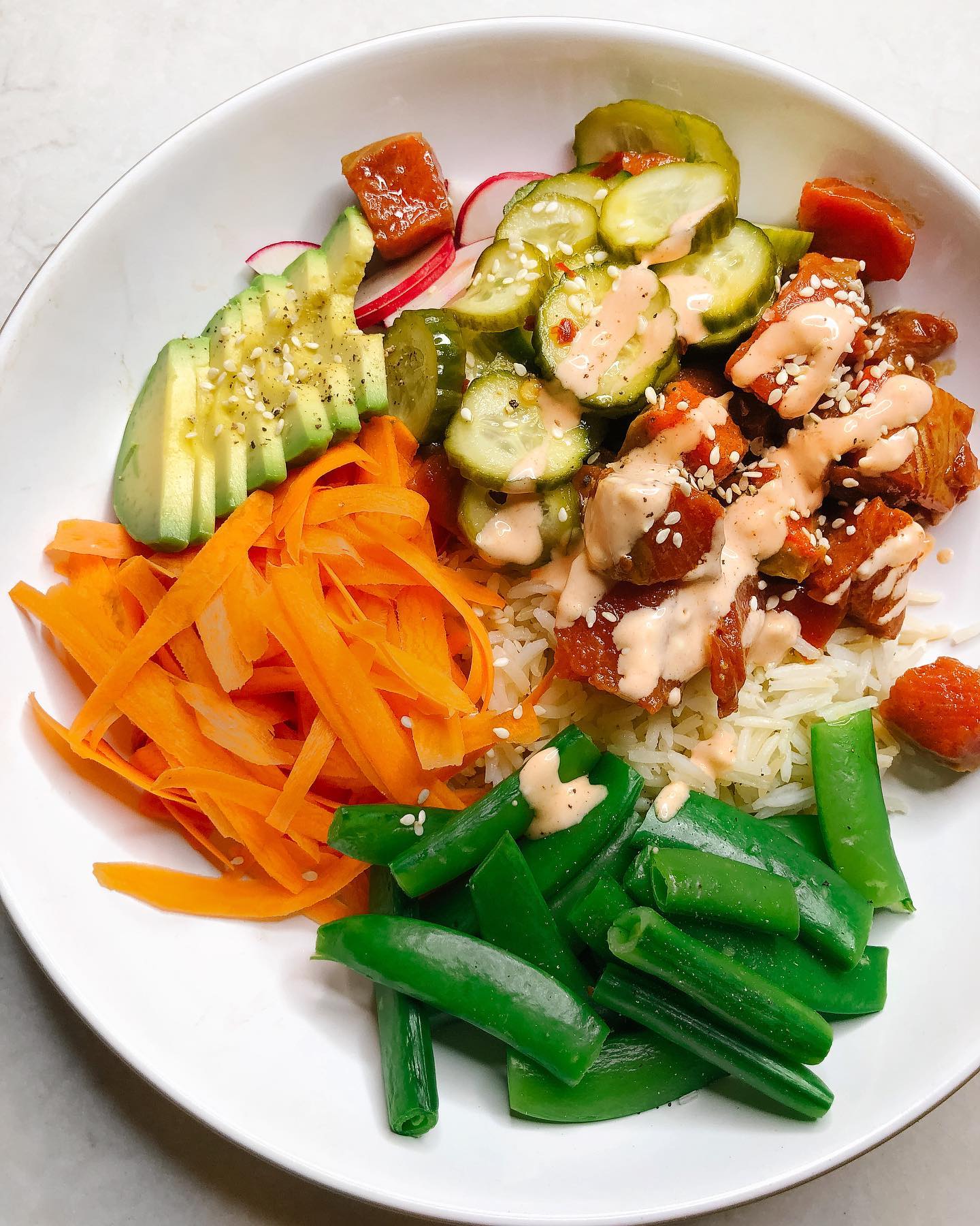 Homemade Salmon Poke Bowls