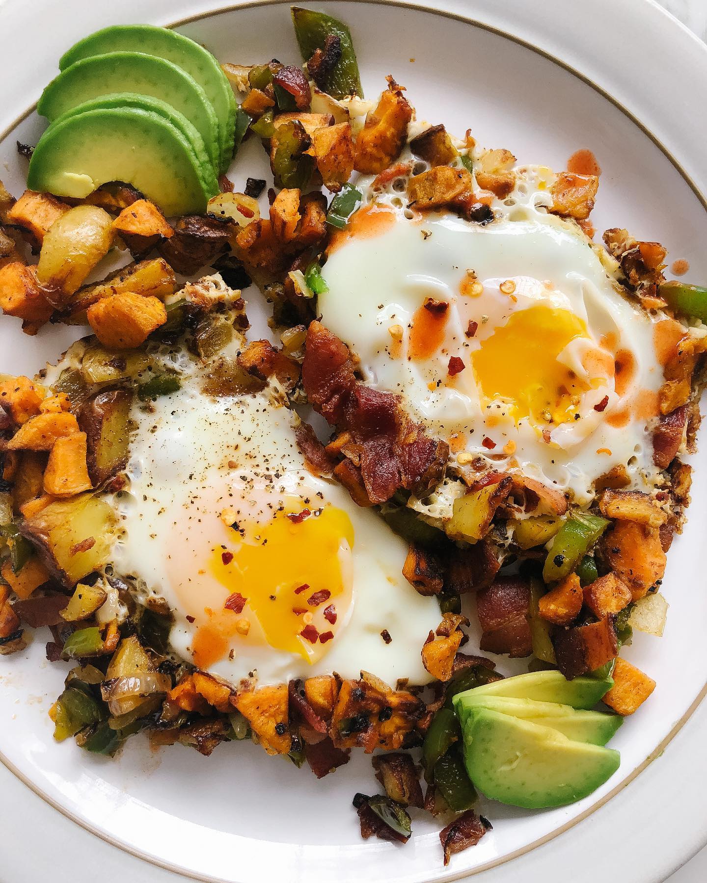 Simple Breakfast Hash with Eggs