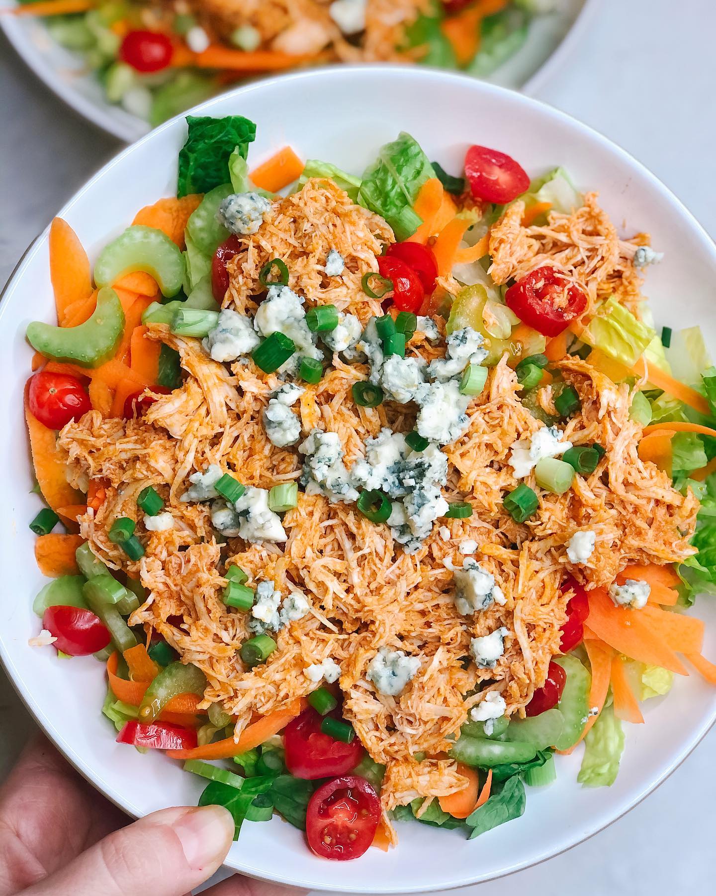 Shredded Buffalo Chicken Salad Bowl