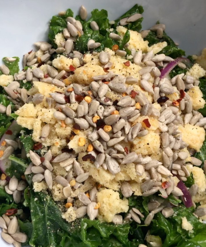 Crispy Parmesan Kale Salad with Whisps