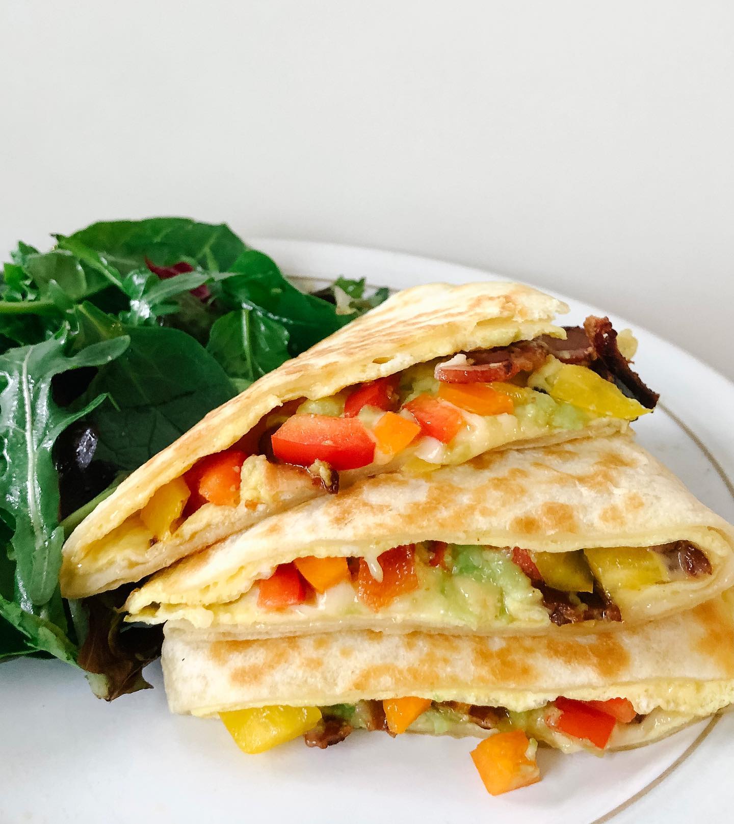 Fluffy Egg Breakfast Quesadillas 🍳