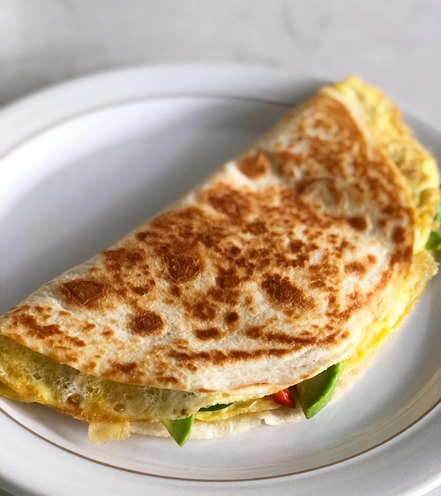 Fluffy Egg Breakfast Quesadillas 🍳