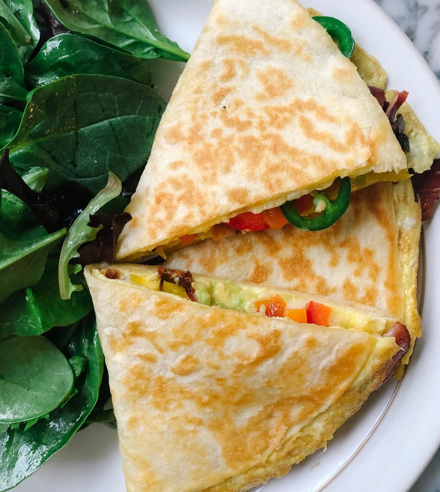 Fluffy Egg Breakfast Quesadillas 🍳