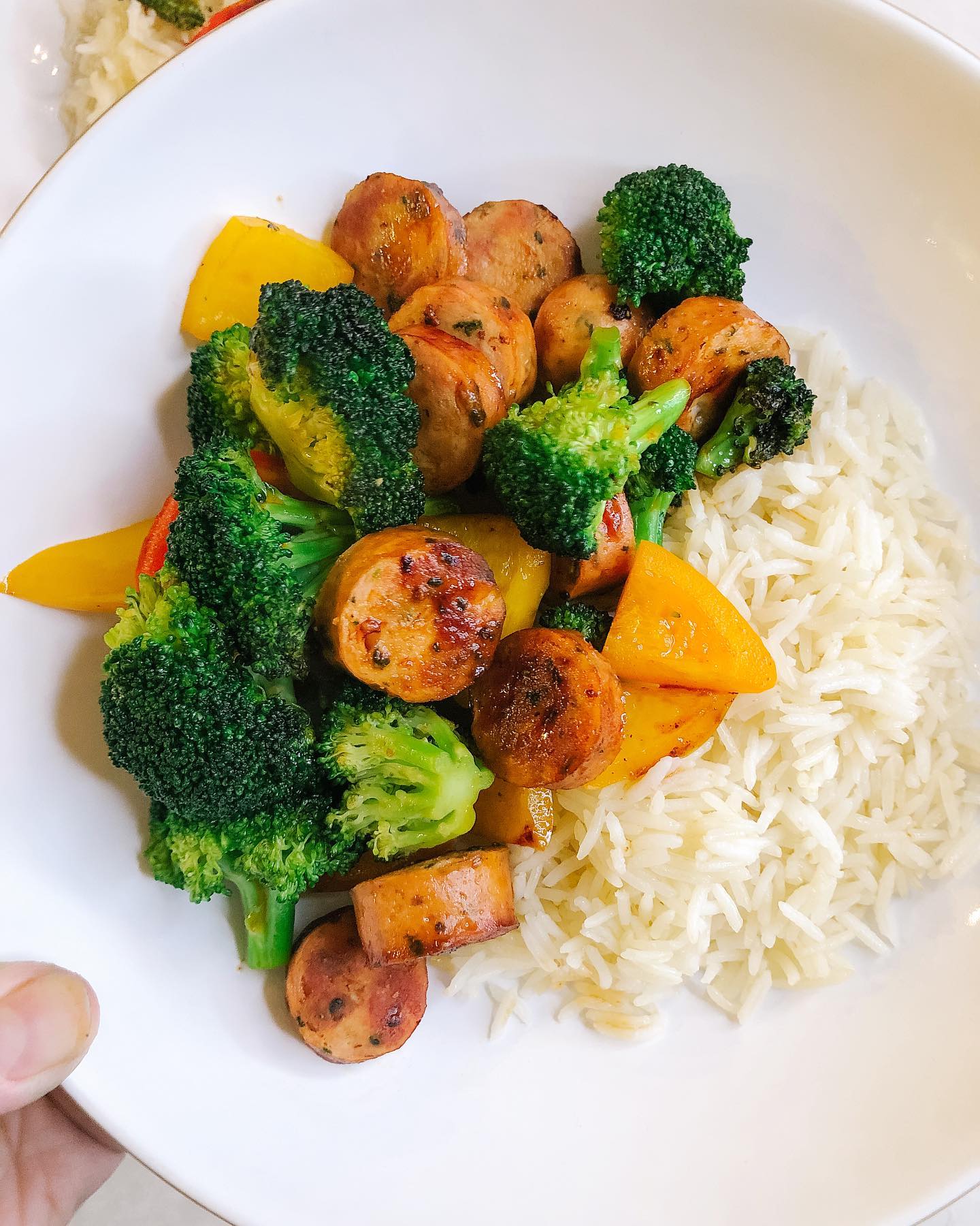 Feta Chicken Sausage and Veggie Skillet Dinner