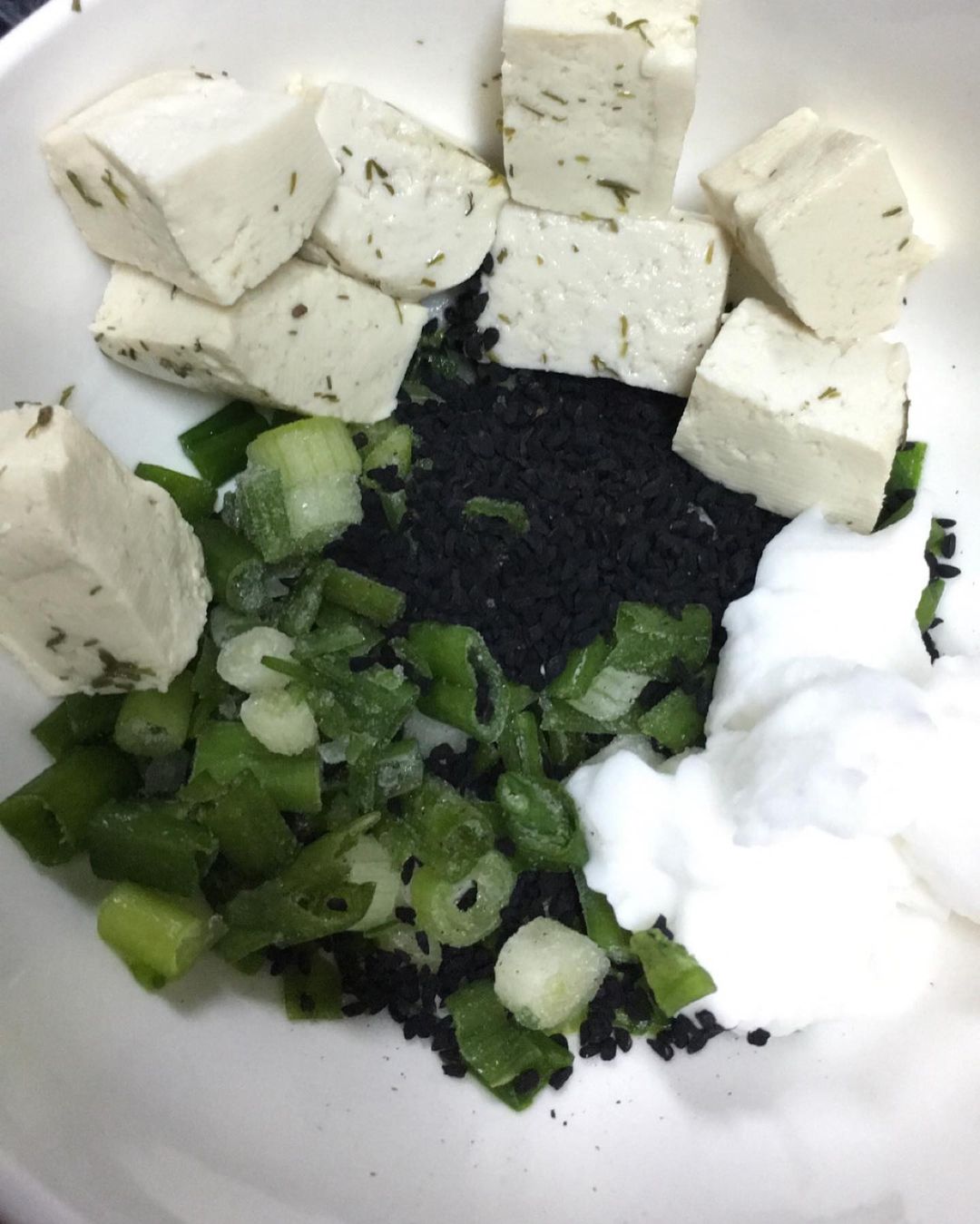 Vegan Feta Cheese and Spring Onion Samosa Filling
