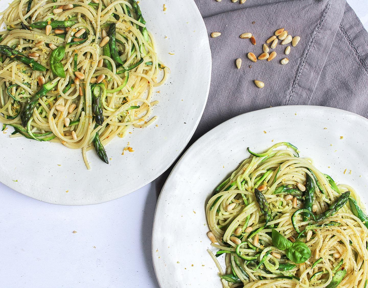 Spring Spaghetti with Asparagus and Courgette