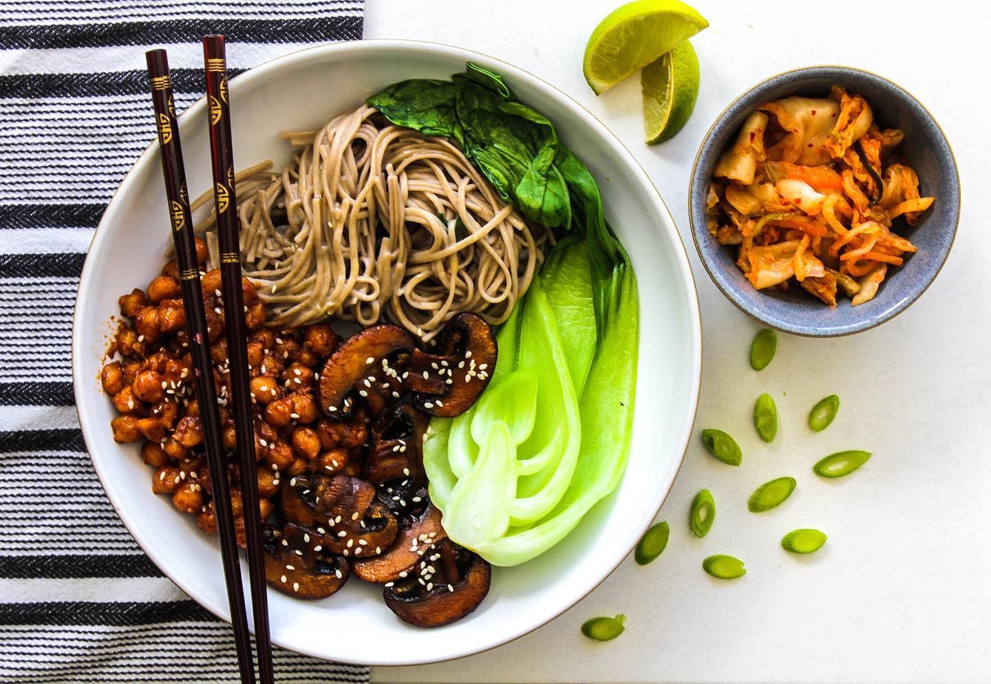 Soba Noodle Bowl with Chickpea Sauce