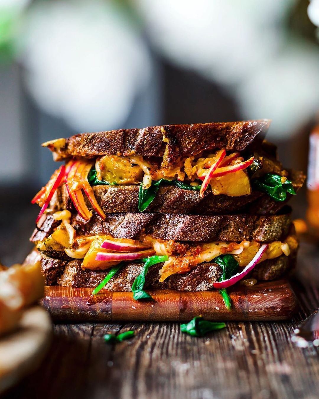 Ultimate Vegan Toastie with Red Pesto and Pumpkin