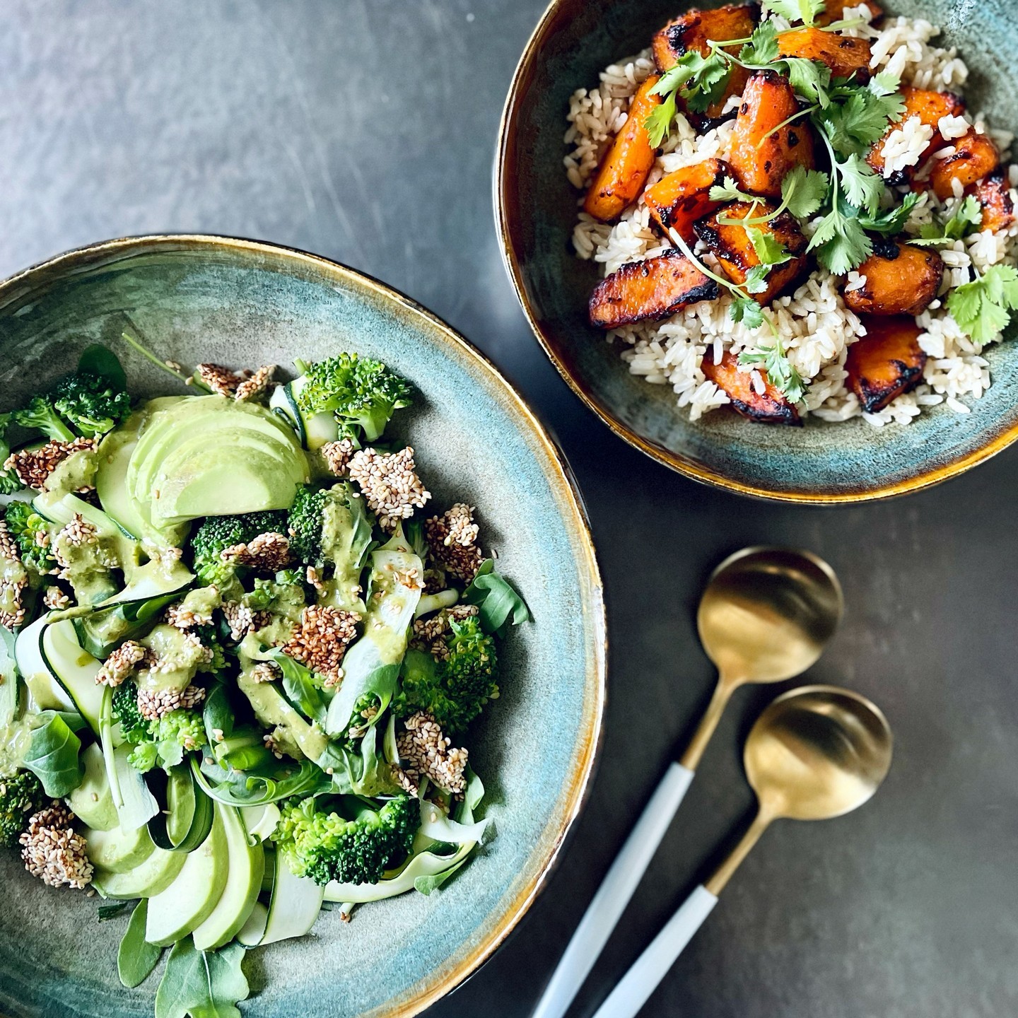 Simple Green Salad with Sesame Brittle