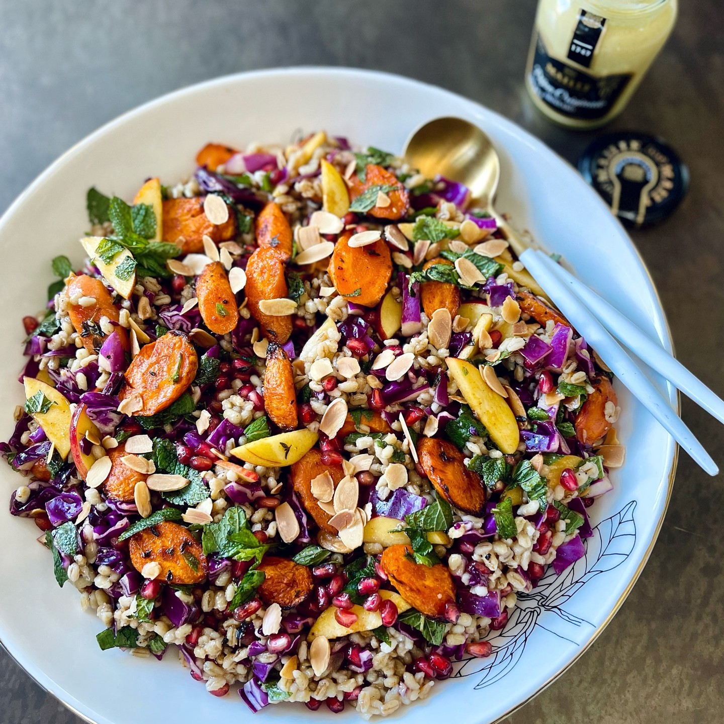 Christmas Salad with Mustard Dressing