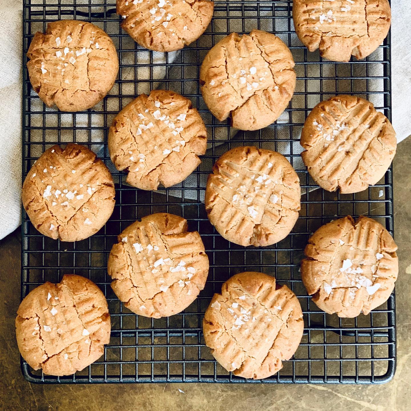 Salted Peanut Butter Cookies