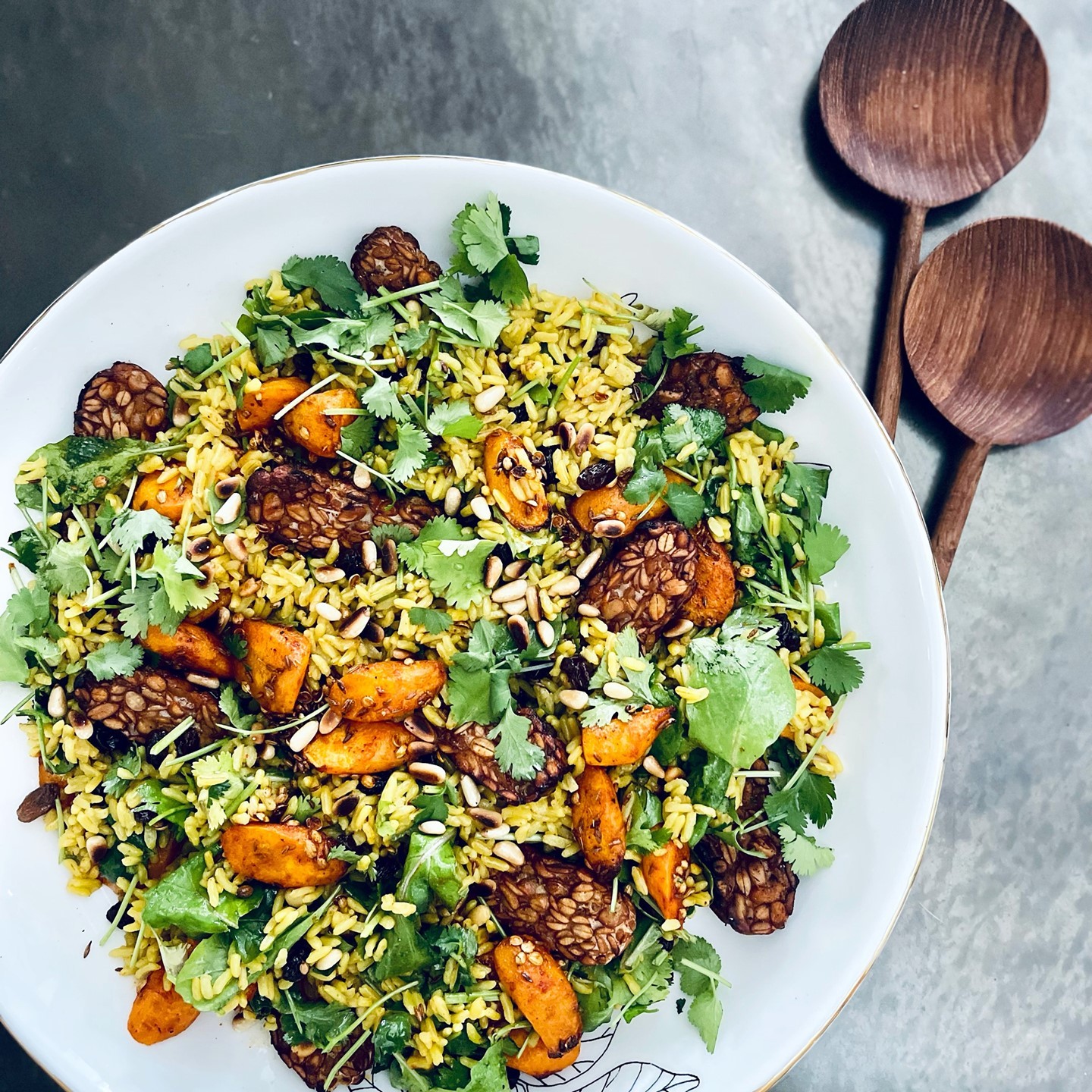 Tempeh and Turmeric Brown Rice Salad