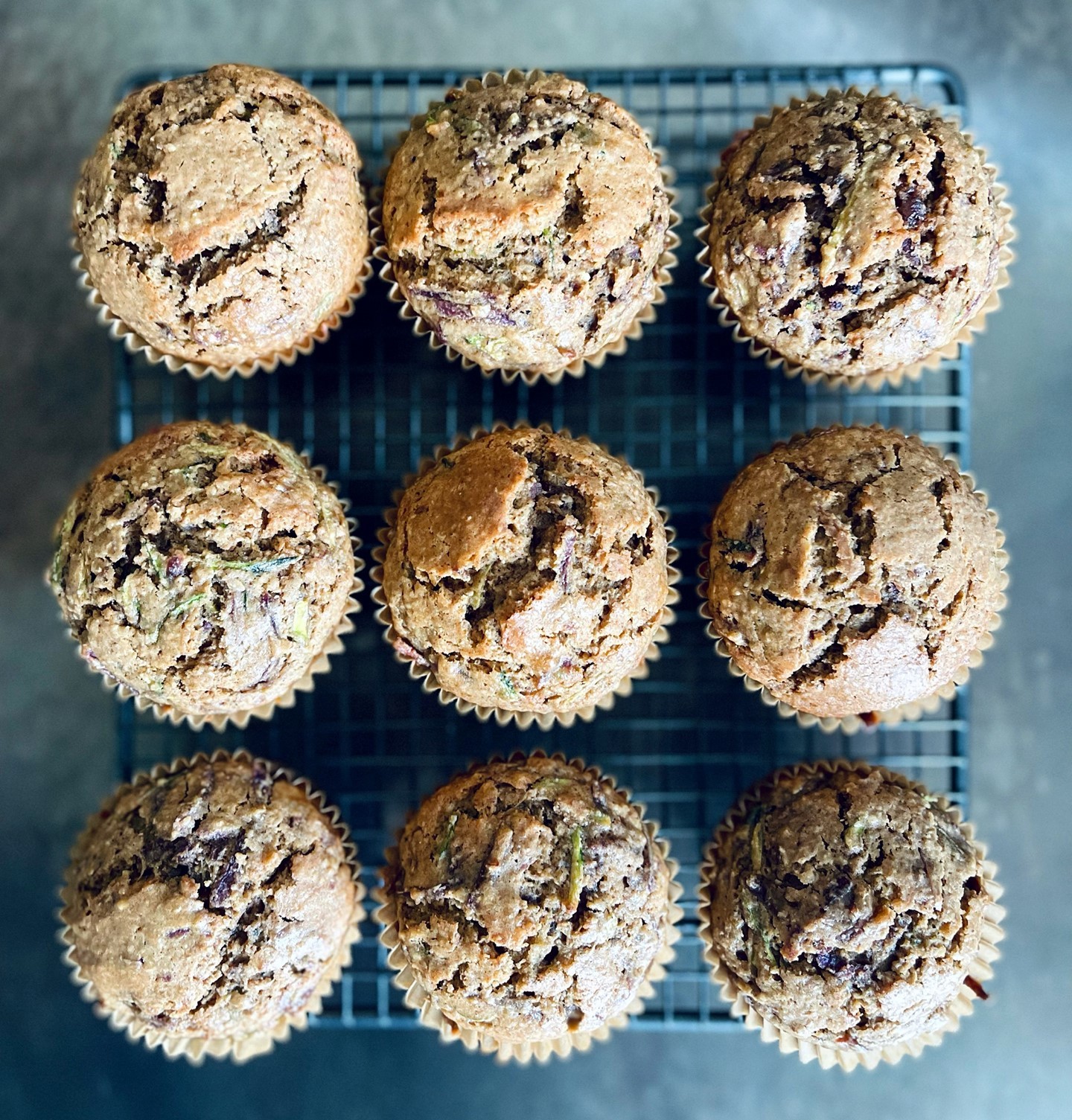 Spiced Sweet Potato and Zucchini Muffins