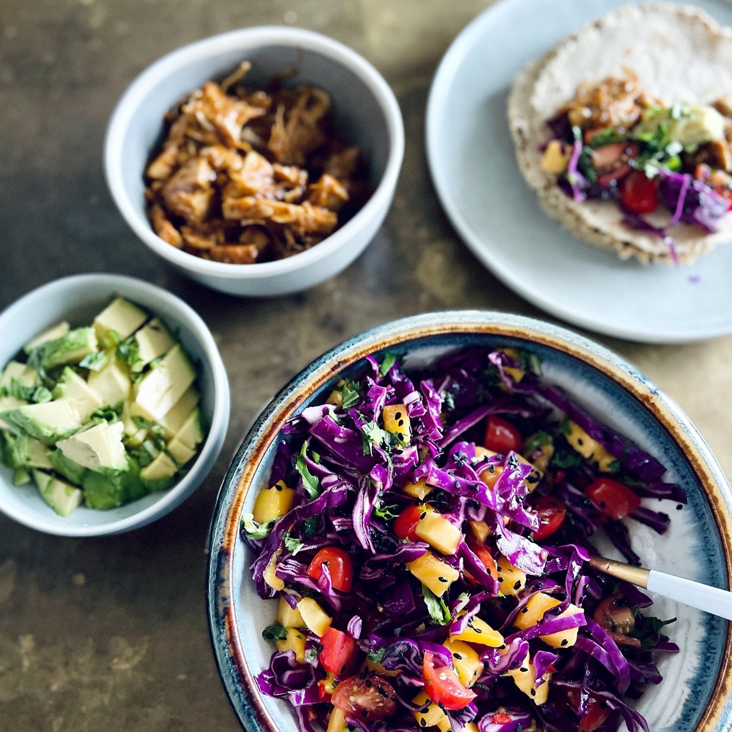 Spicy Jackfruit Tacos with Mango Salsa
