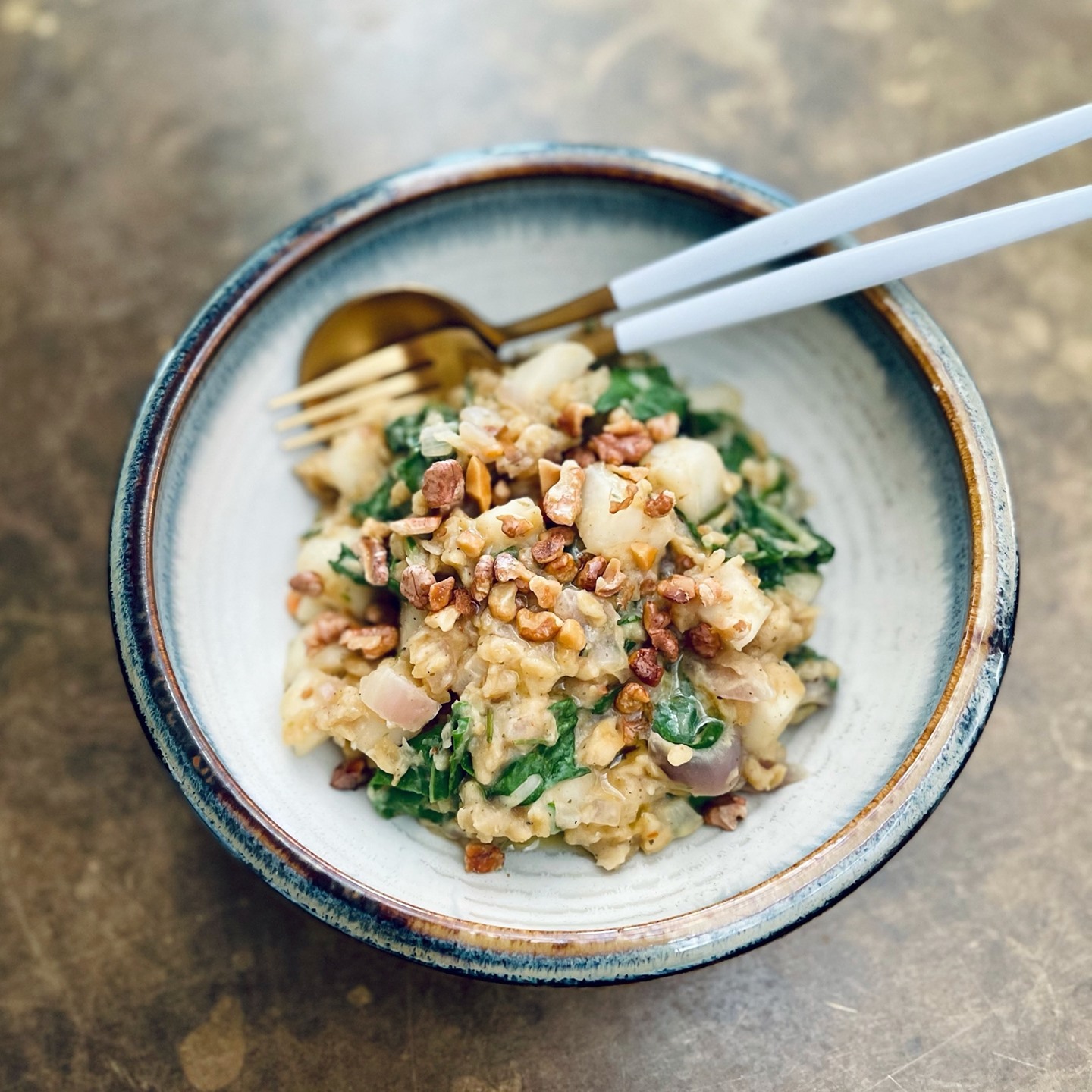 Turnip and Spinach Risotto