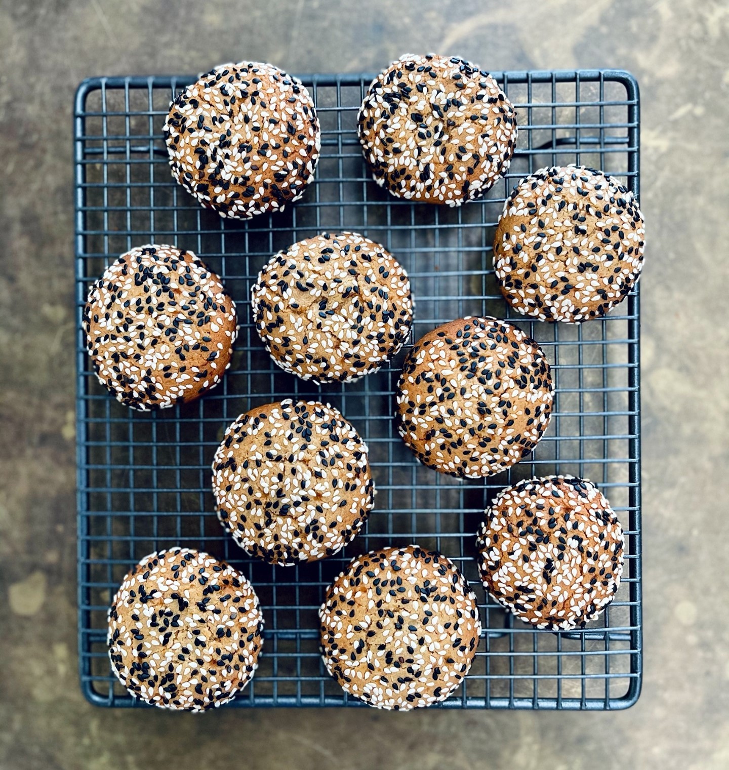 Salted Caramelised Honey and Tahini Cookies