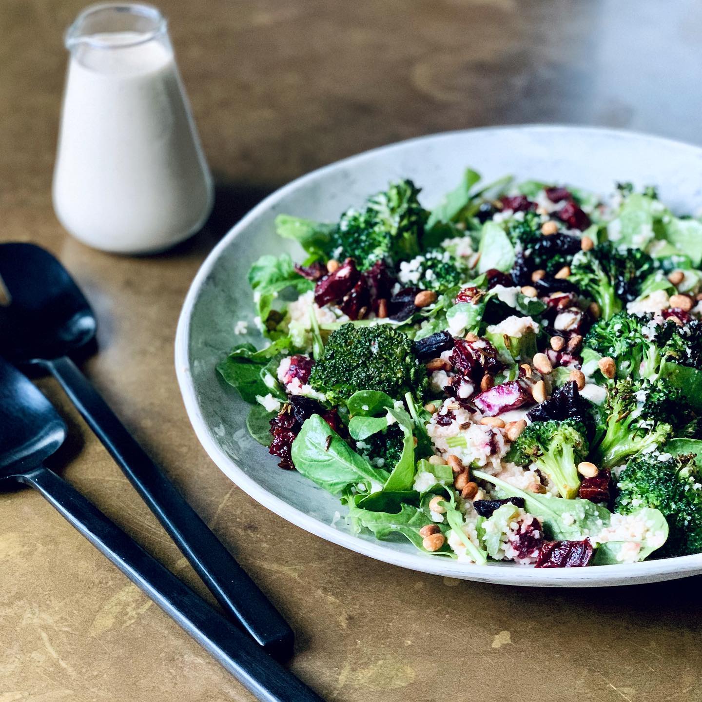 Charred Broccoli Salad with Cashew Dressing