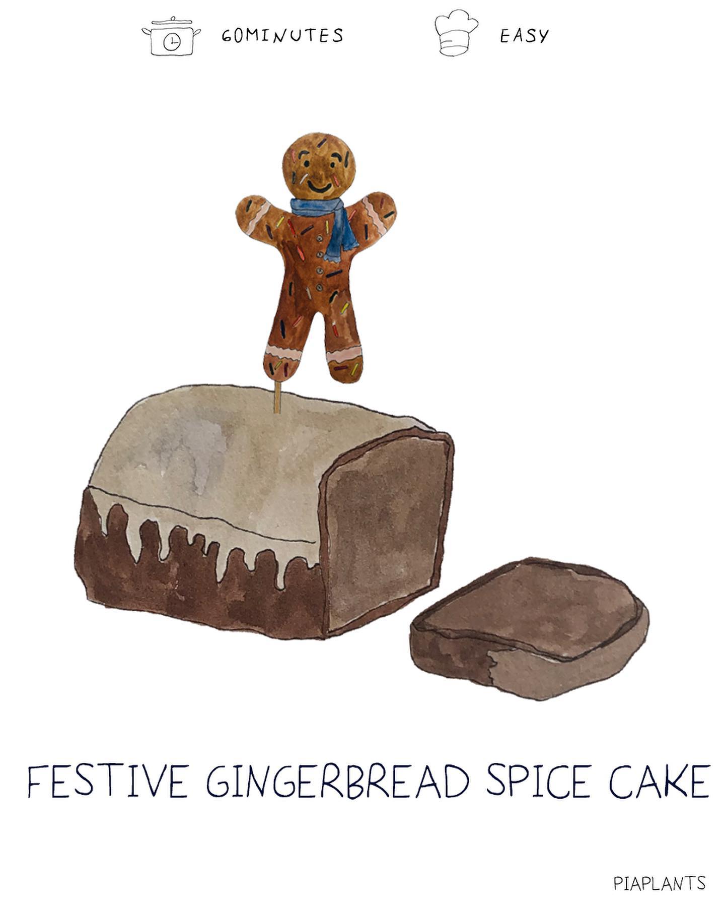 Gingerbread Hazelnut Cake with Glaze