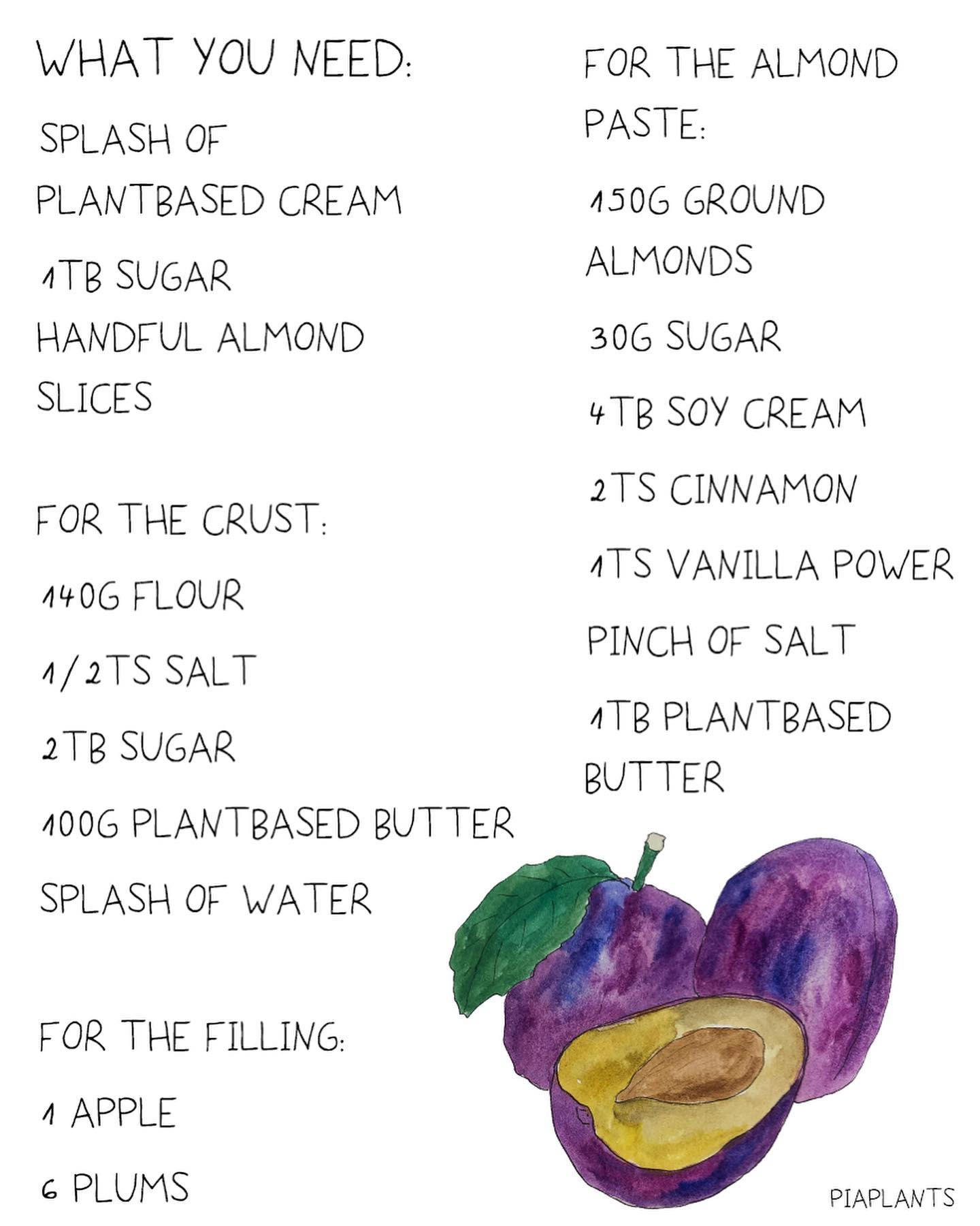 Autumn Apple and Plum Almond Tart