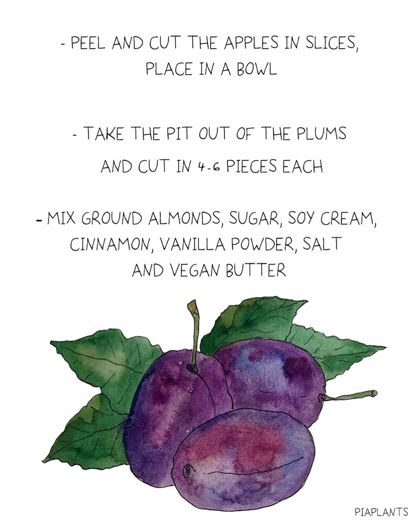 Autumn Apple and Plum Almond Tart