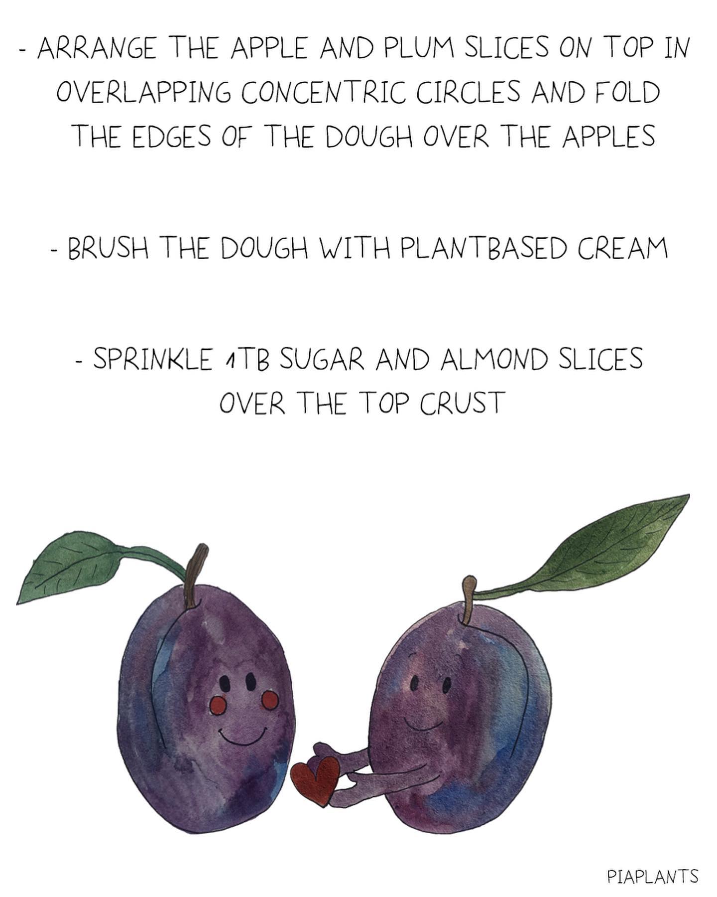 Autumn Apple and Plum Almond Tart