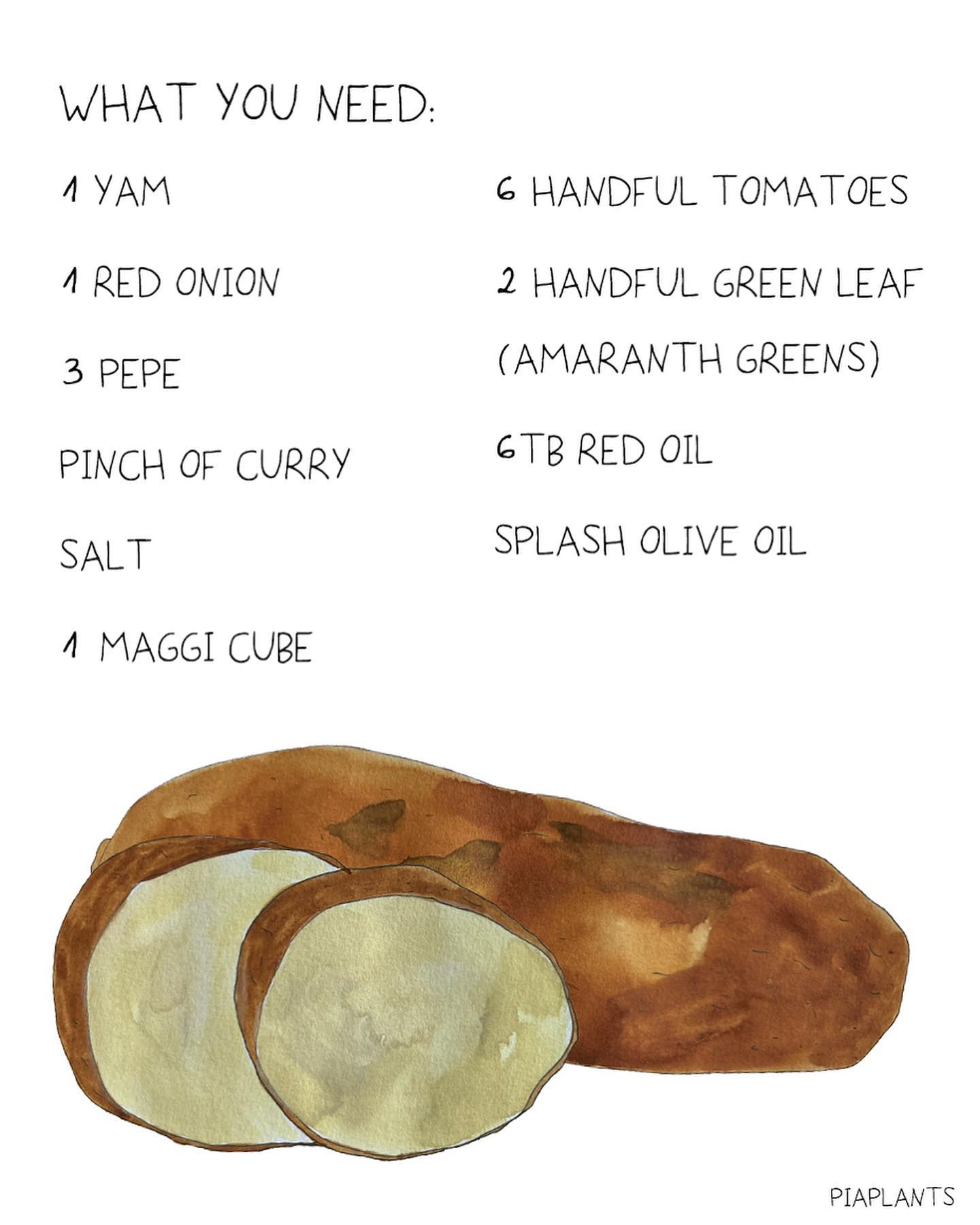 Nigerian Yam with Spicy Tomato Sauce
