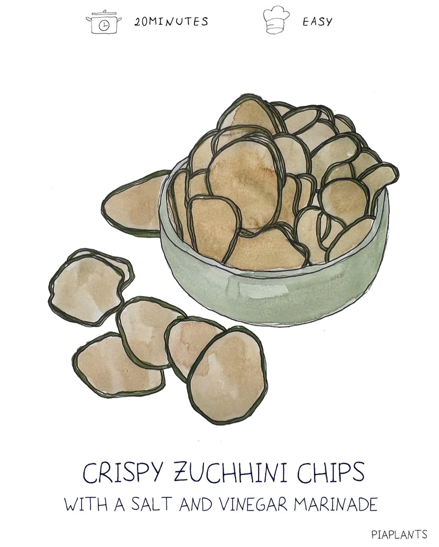 Crispy Zucchini Salt and Vinegar Chips
