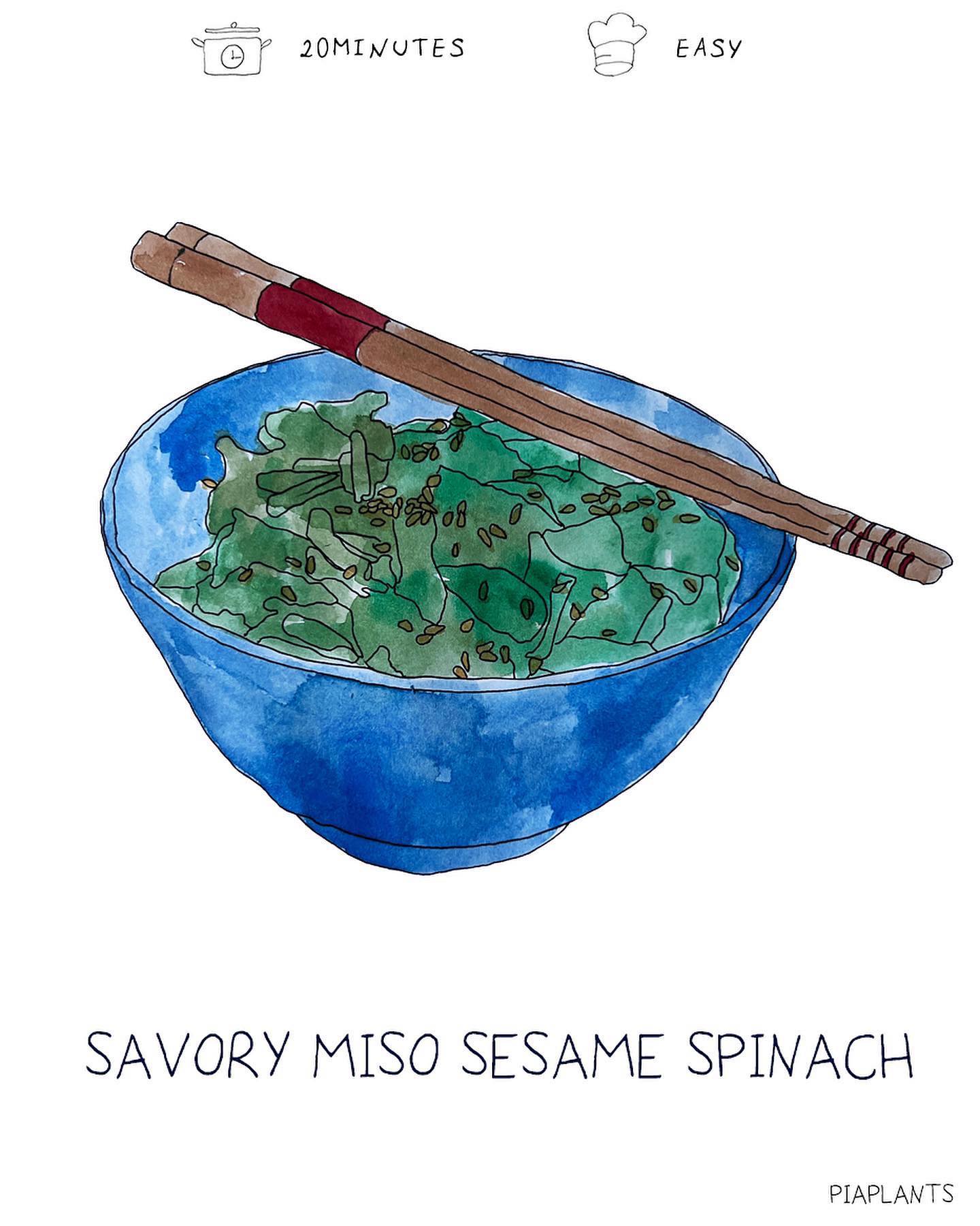 Easy and Flavorful Miso Spinach
