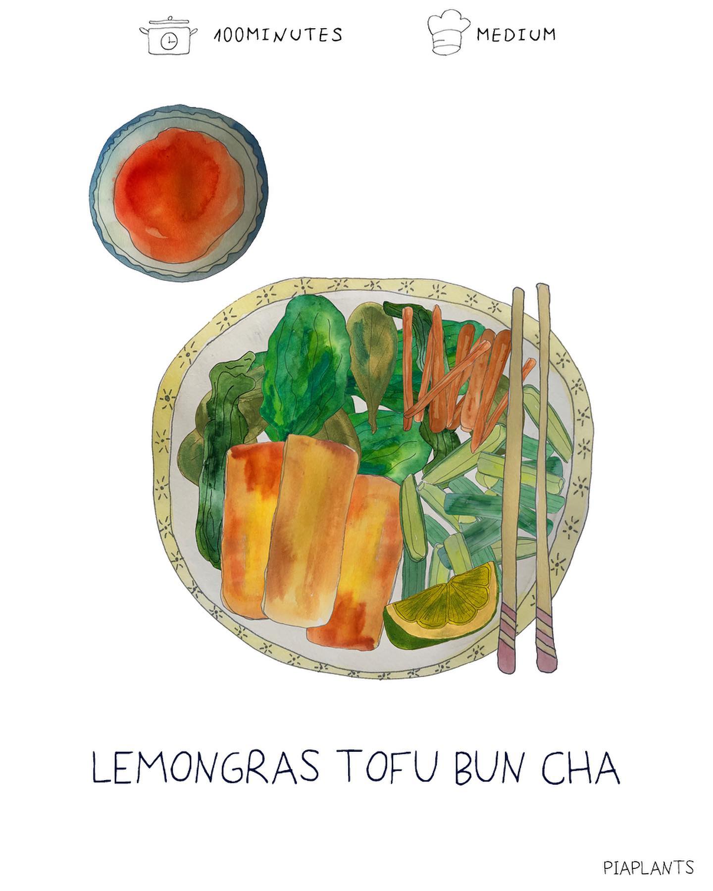 Vietnamese Lemongrass Tofu Noodle Bowl