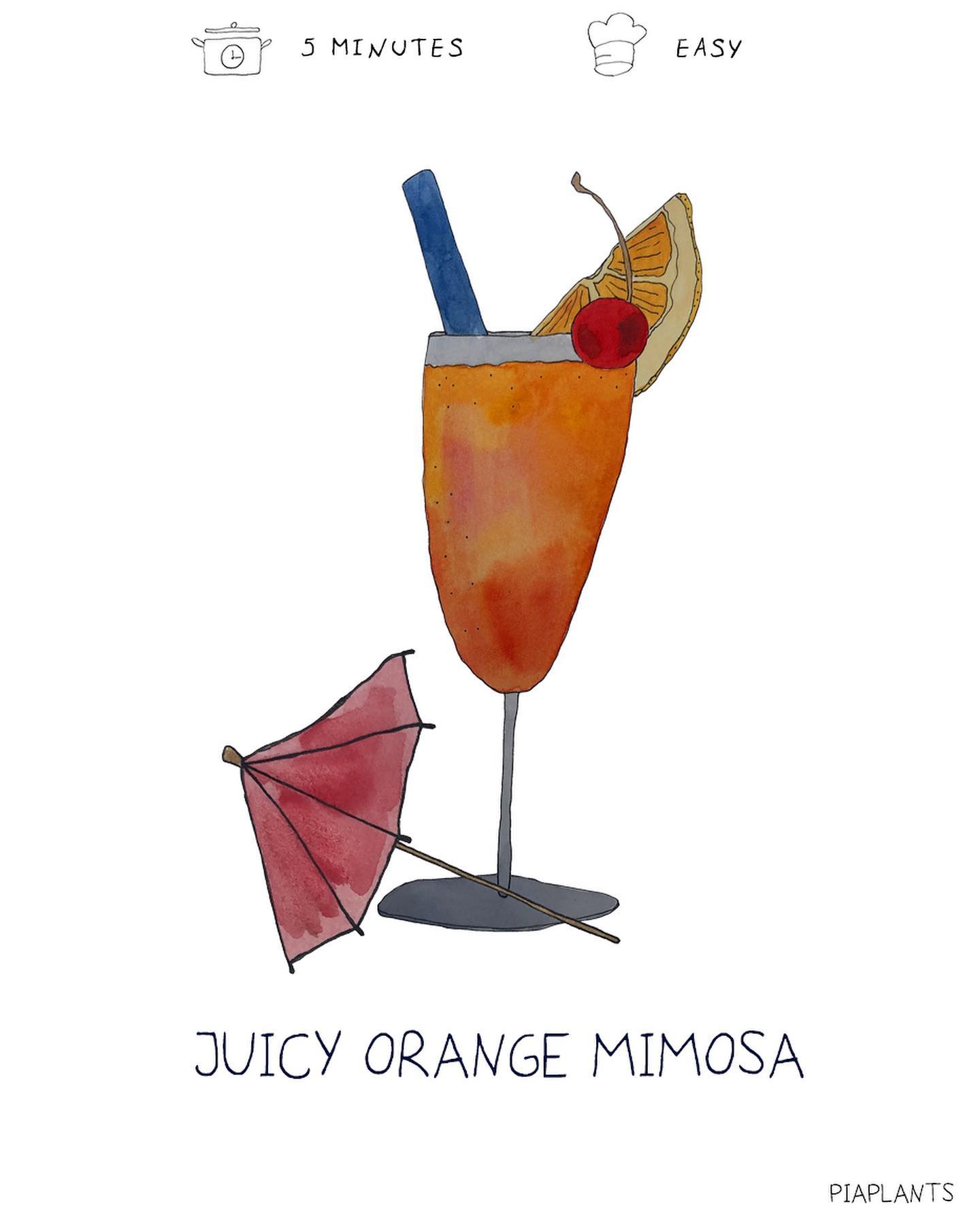 Refreshing Mimosa with Sparkling Wine
