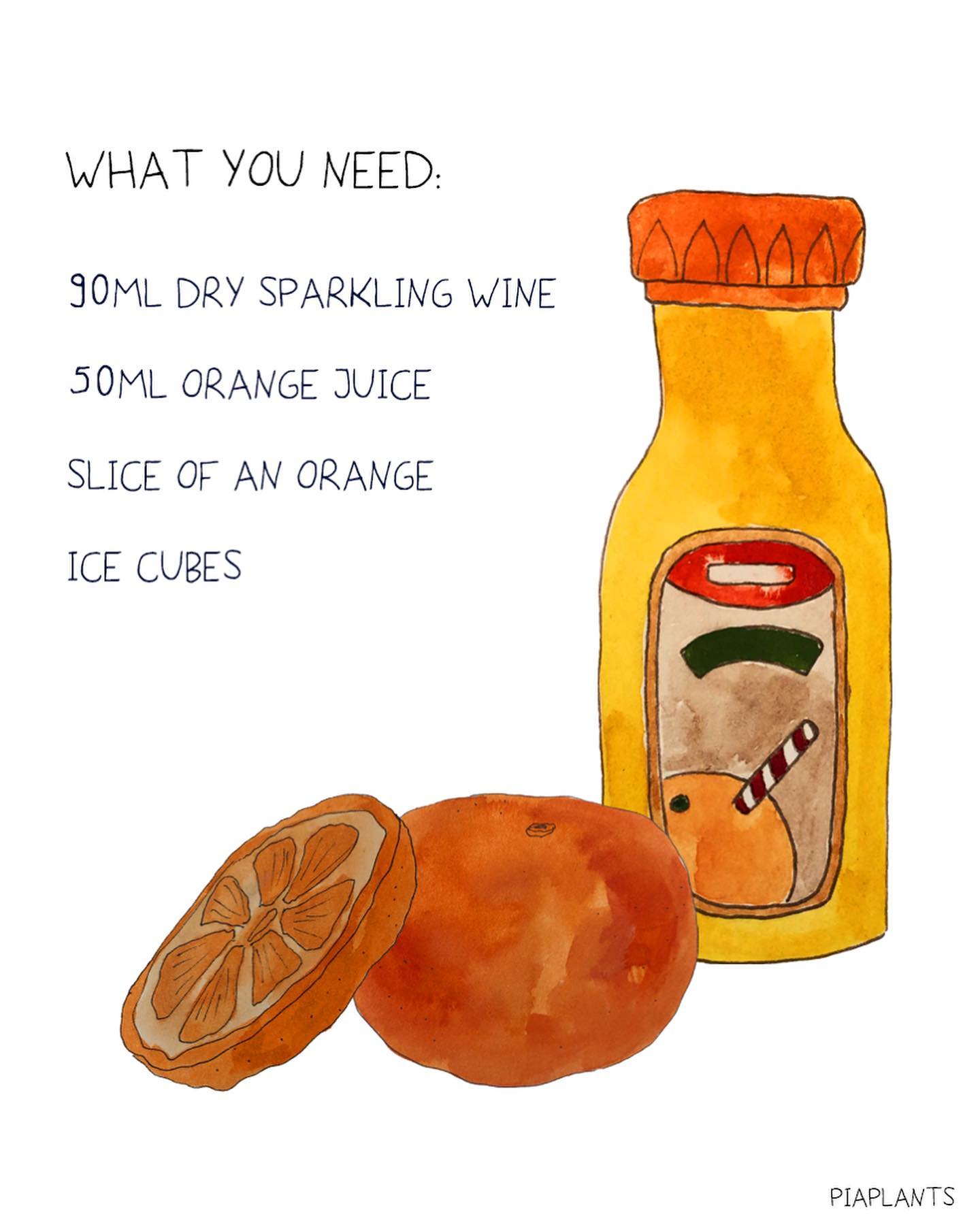Refreshing Mimosa with Sparkling Wine