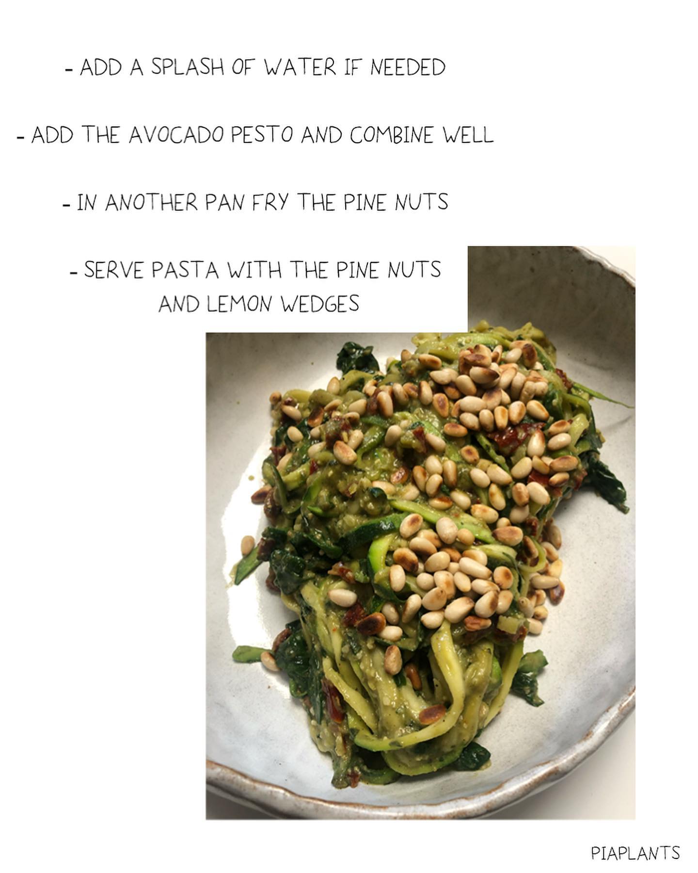 Fresh Zucchini Noodles with Avocado Pesto