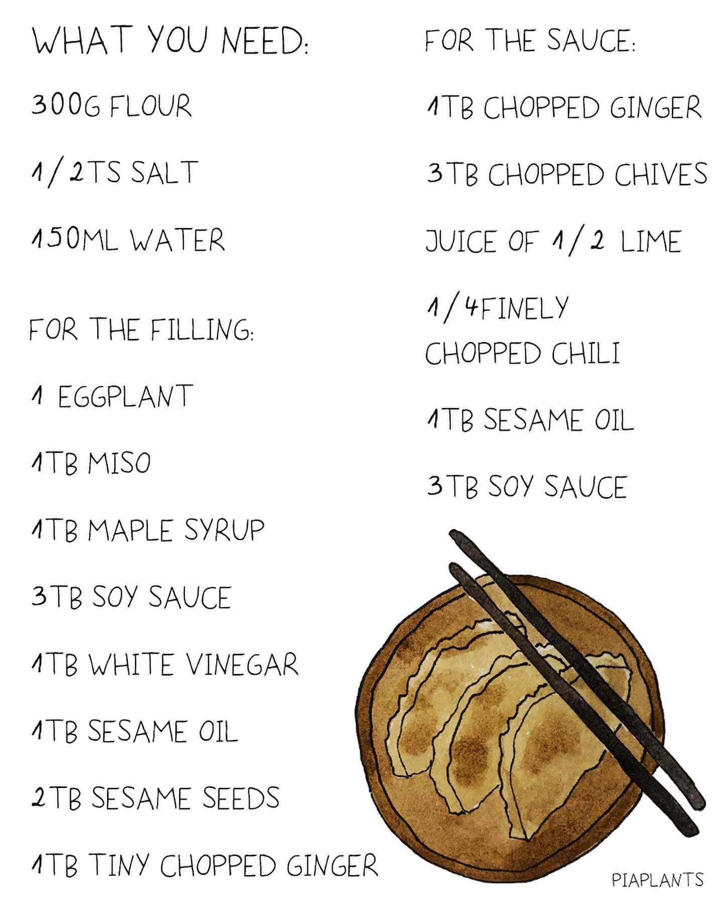 Vegan Miso Eggplant Gyoza