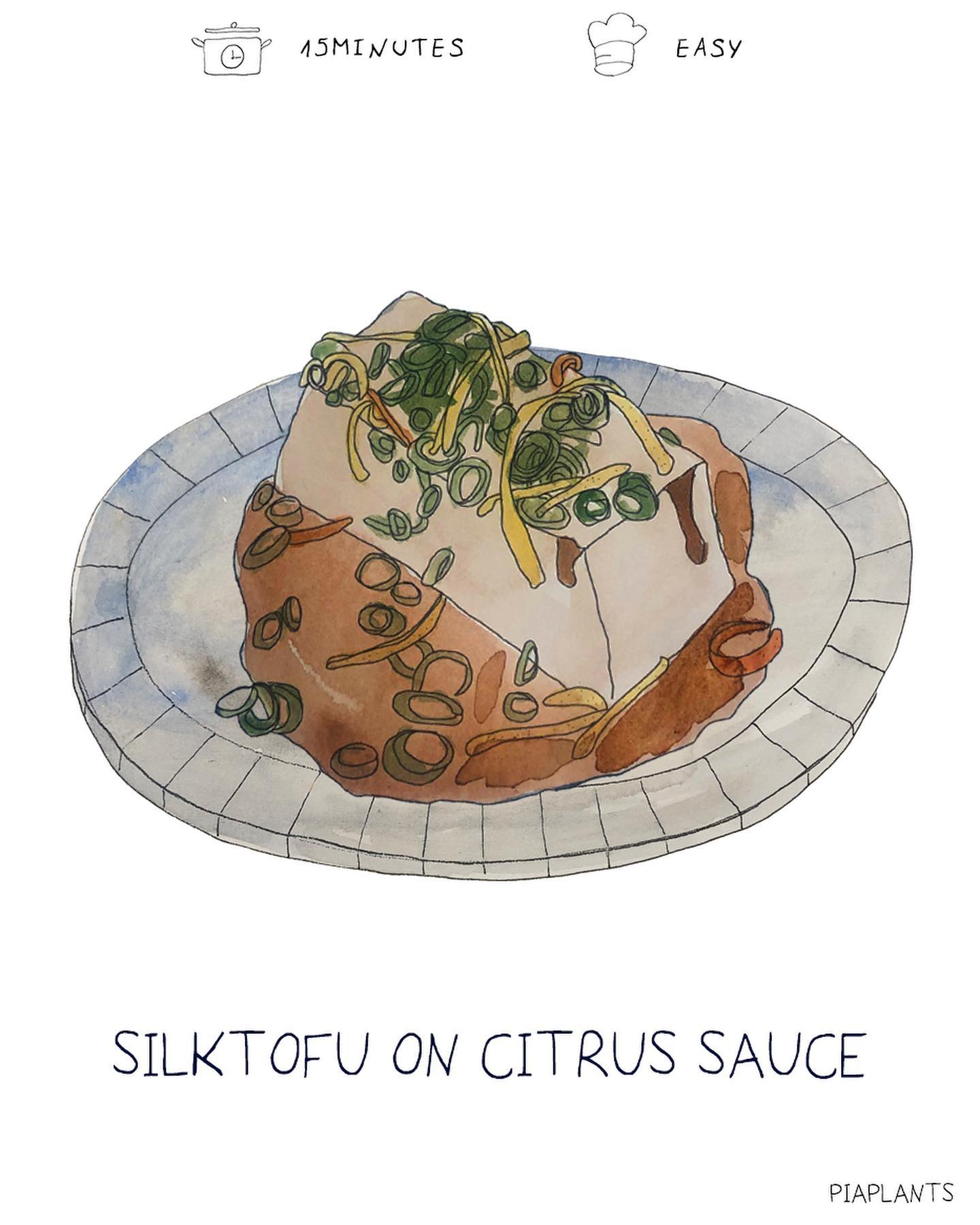 Cold Silk Tofu with Citrus Sauce