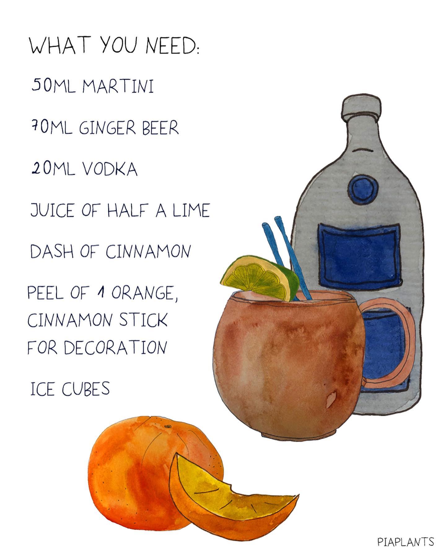 Cinnamon Orange Martini Cocktail