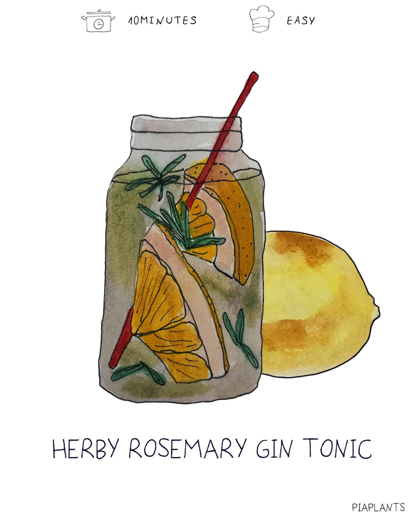 Refreshing Rosemary Gin & Tonic Cocktail