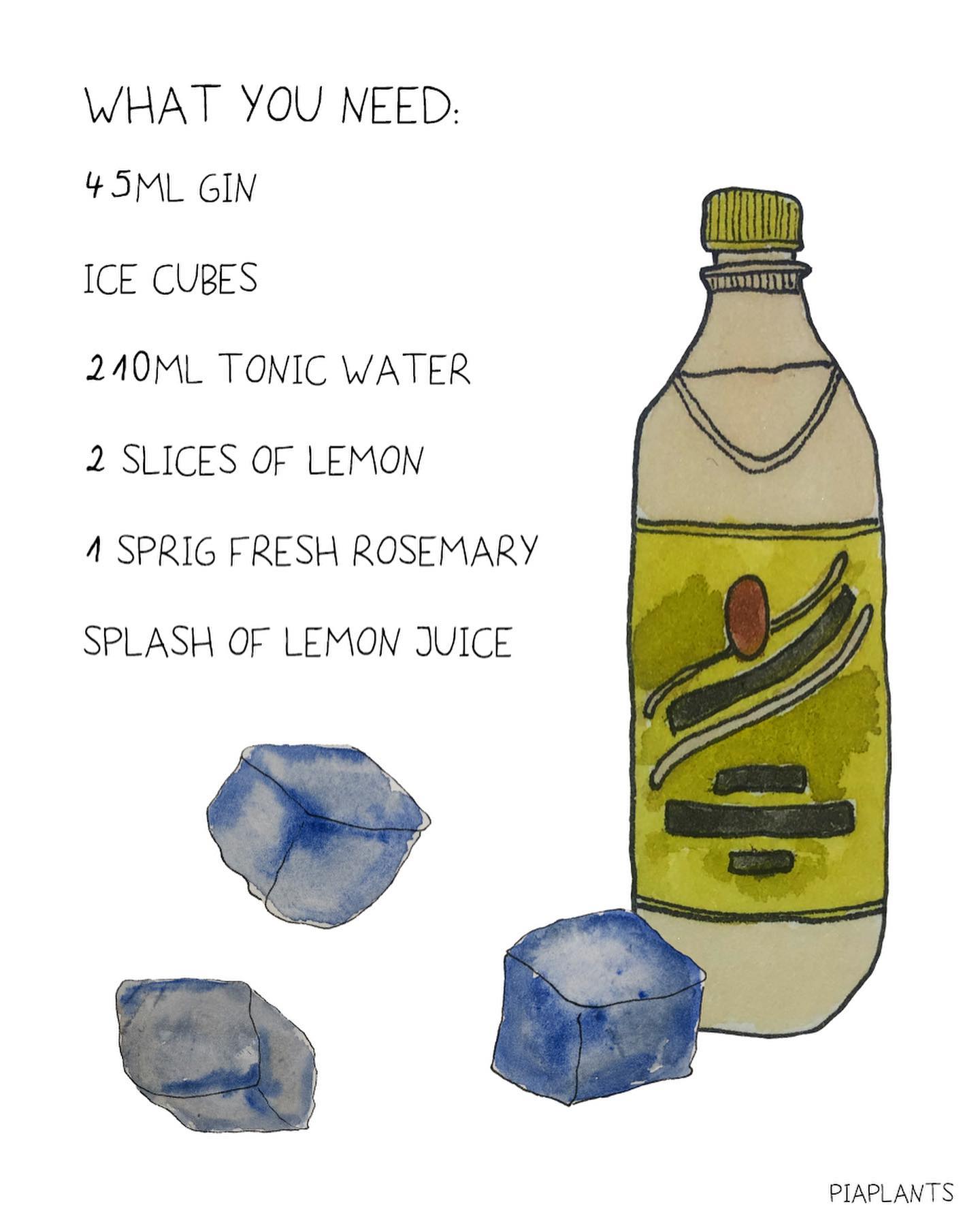 Refreshing Rosemary Gin & Tonic Cocktail