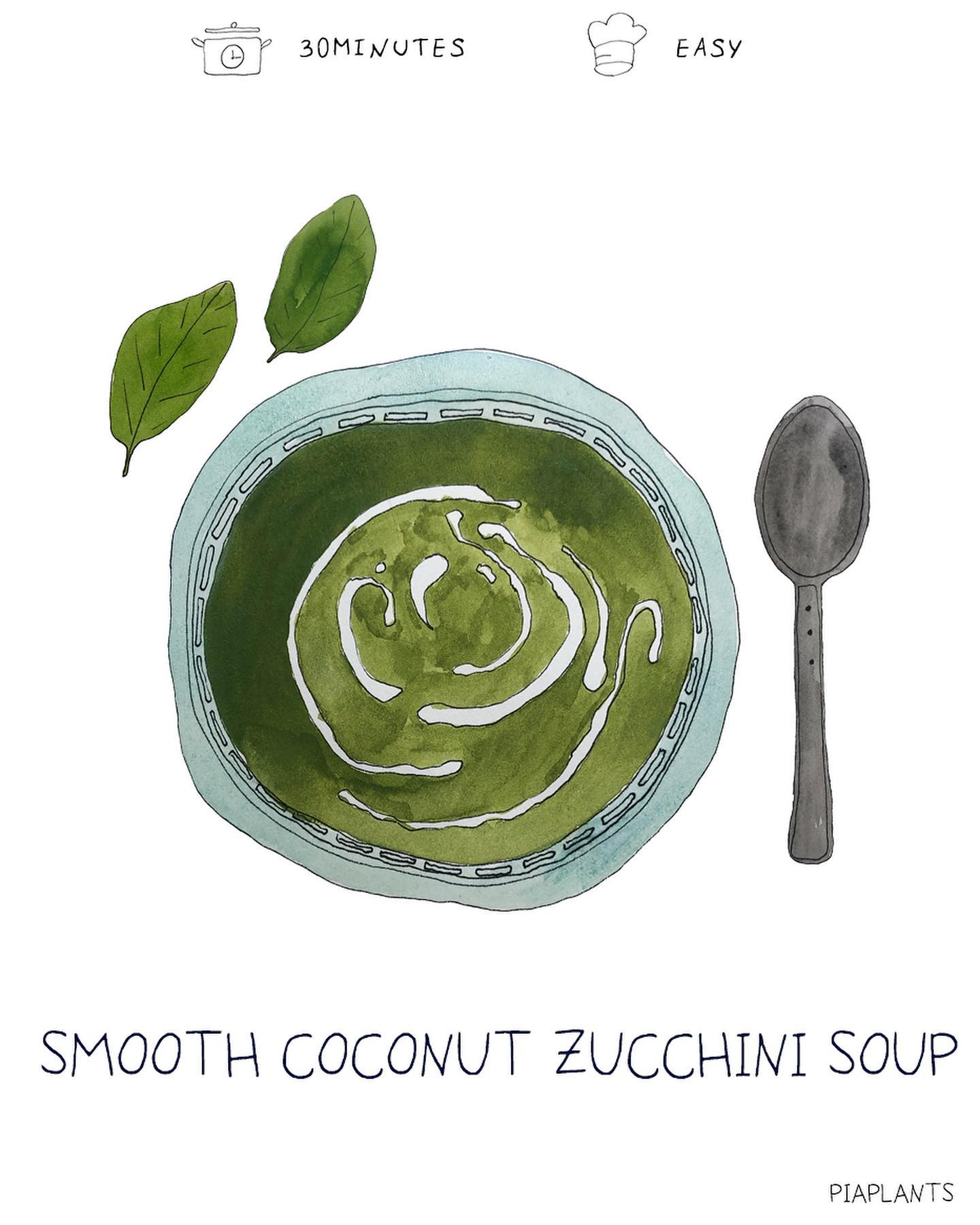 Creamy Zucchini Lemongrass Soup with Tofu