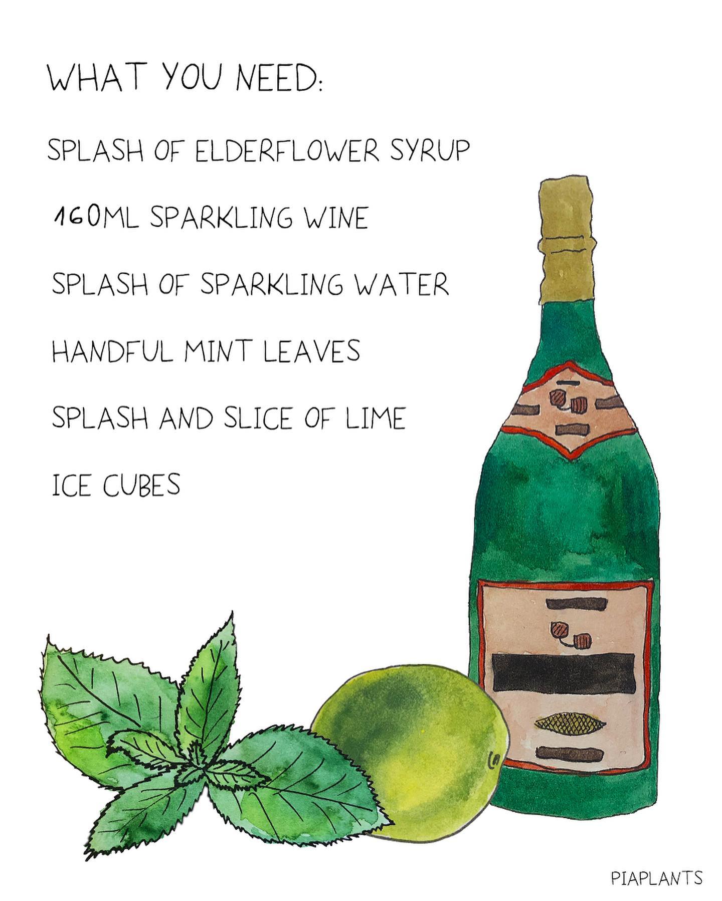 Sparkling Hugo Summer Drink
