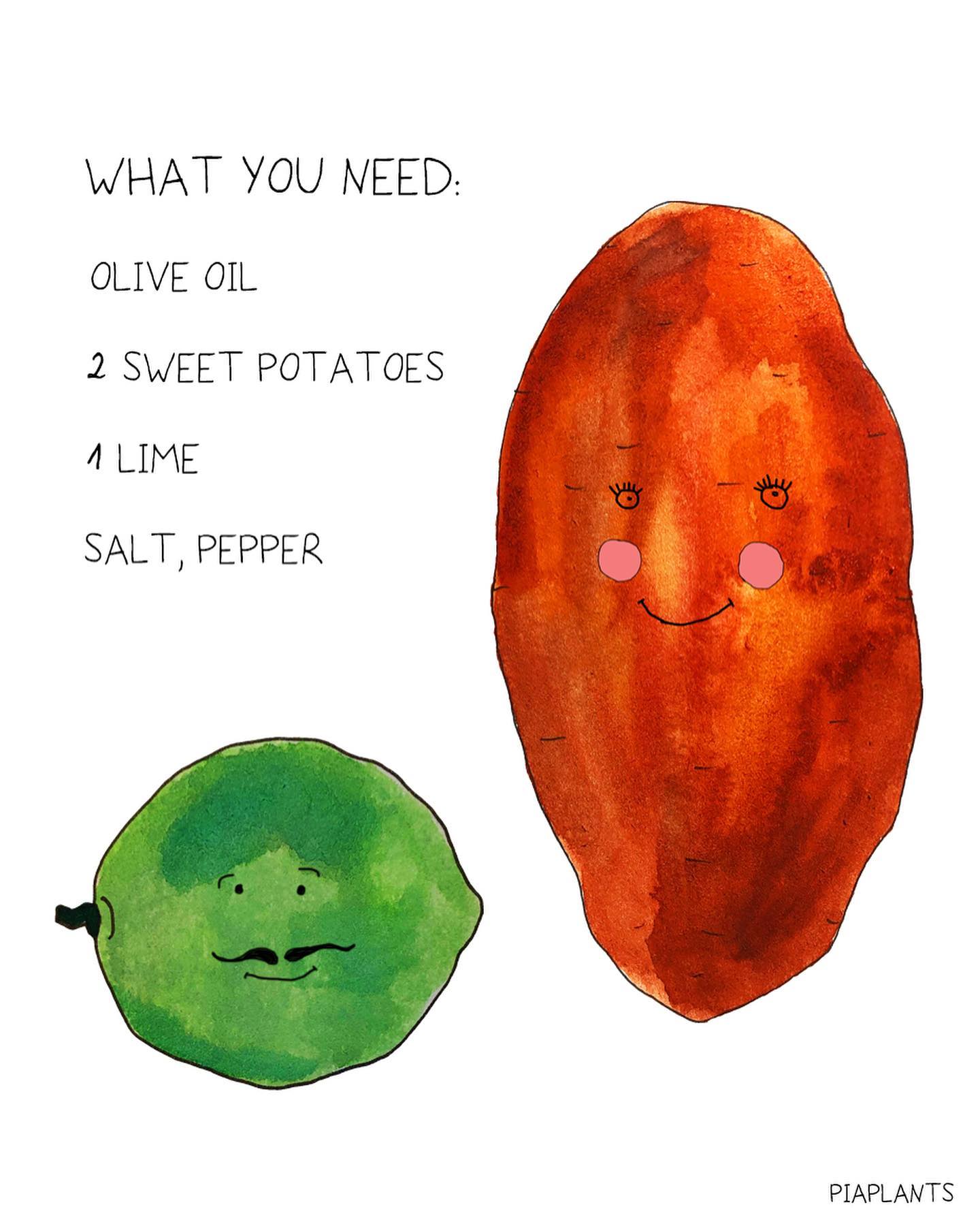 Sweet and Savory Roasted Sweet Potato Wedges with Lime