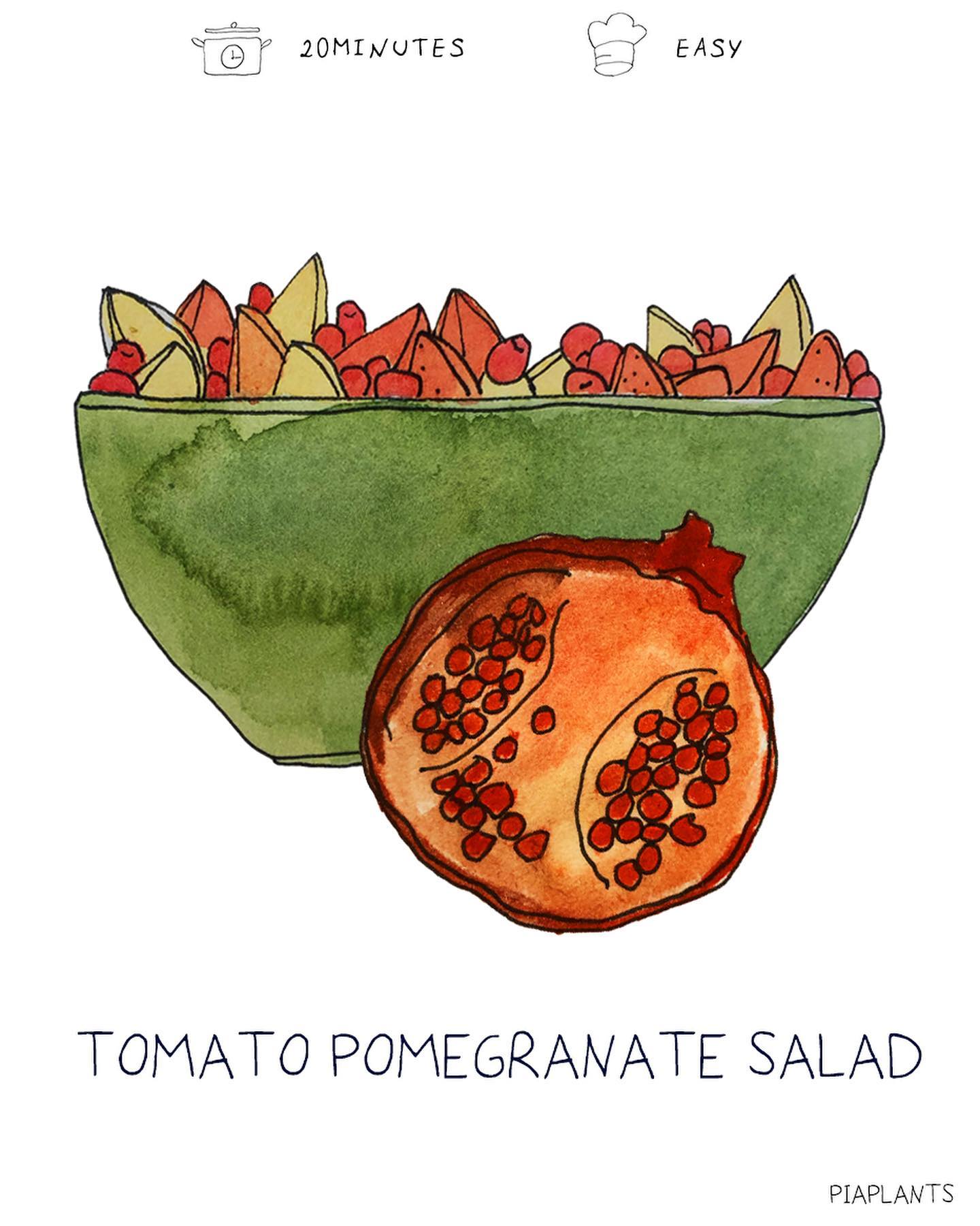 Colorful Cherry Tomato and Pomegranate Salad