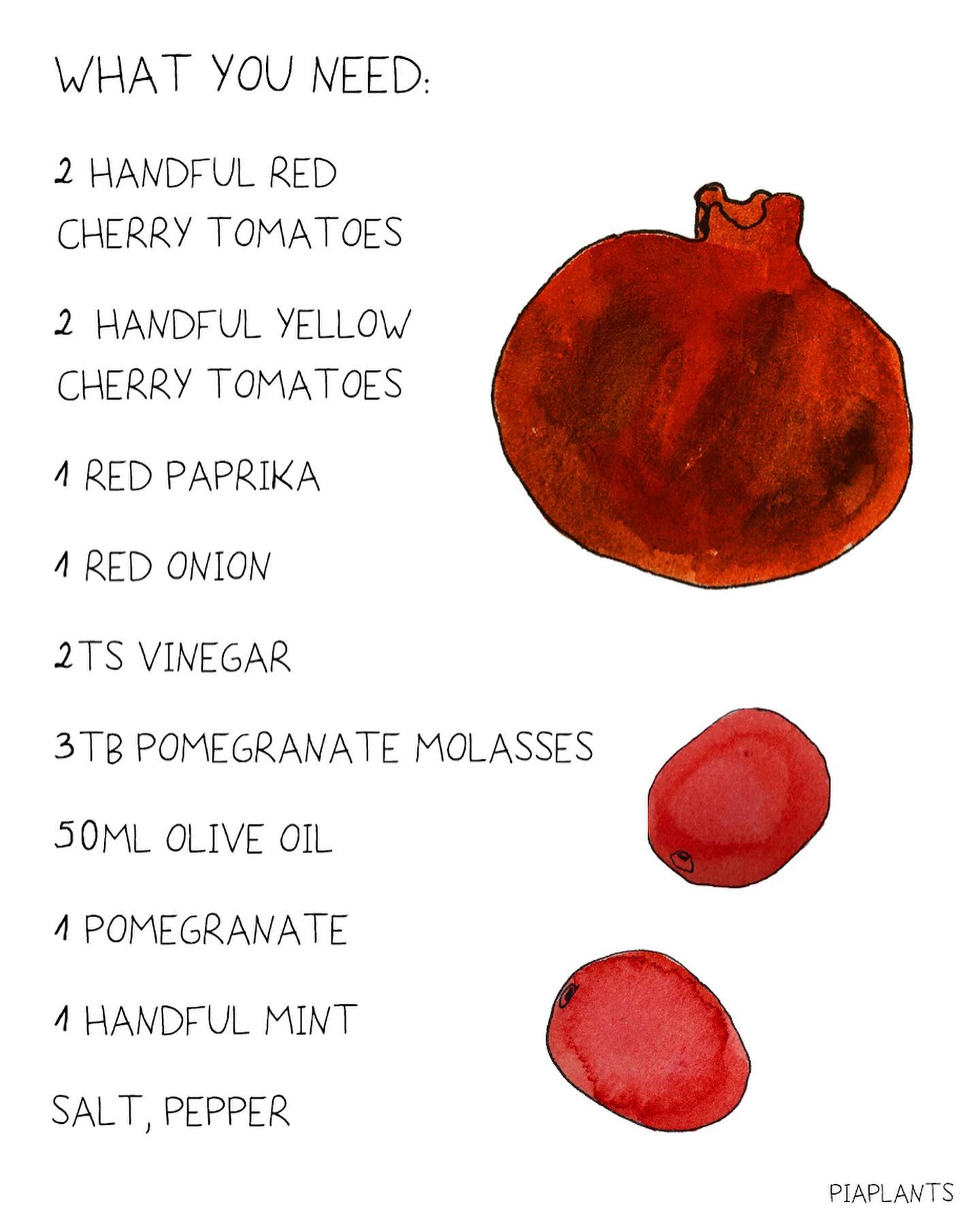 Colorful Cherry Tomato and Pomegranate Salad
